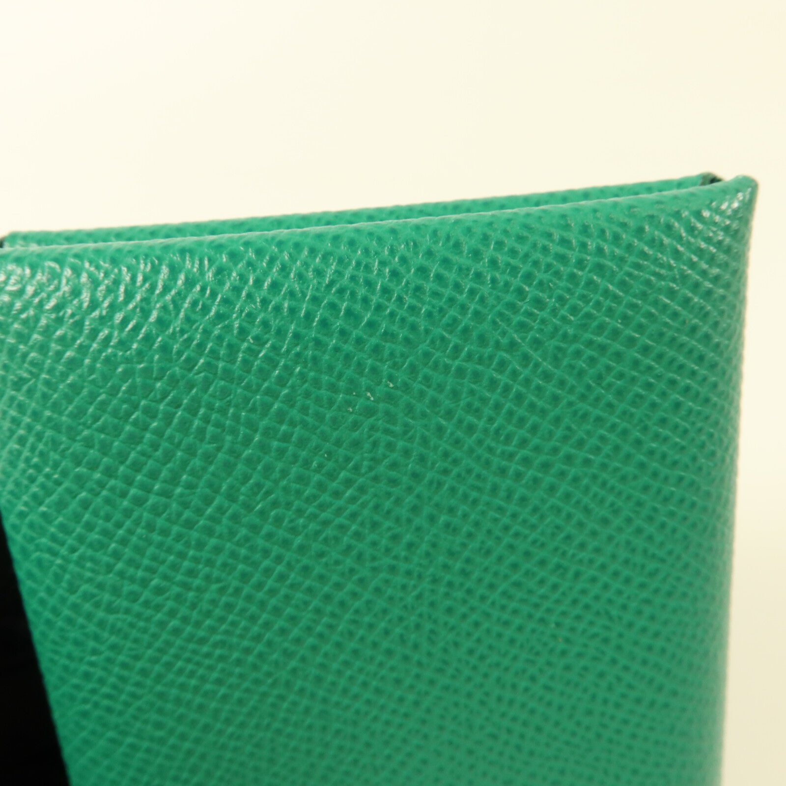 HERMES Epsom皮革Calvi Duo Compact Card Holder卡片套Vert Vertigo