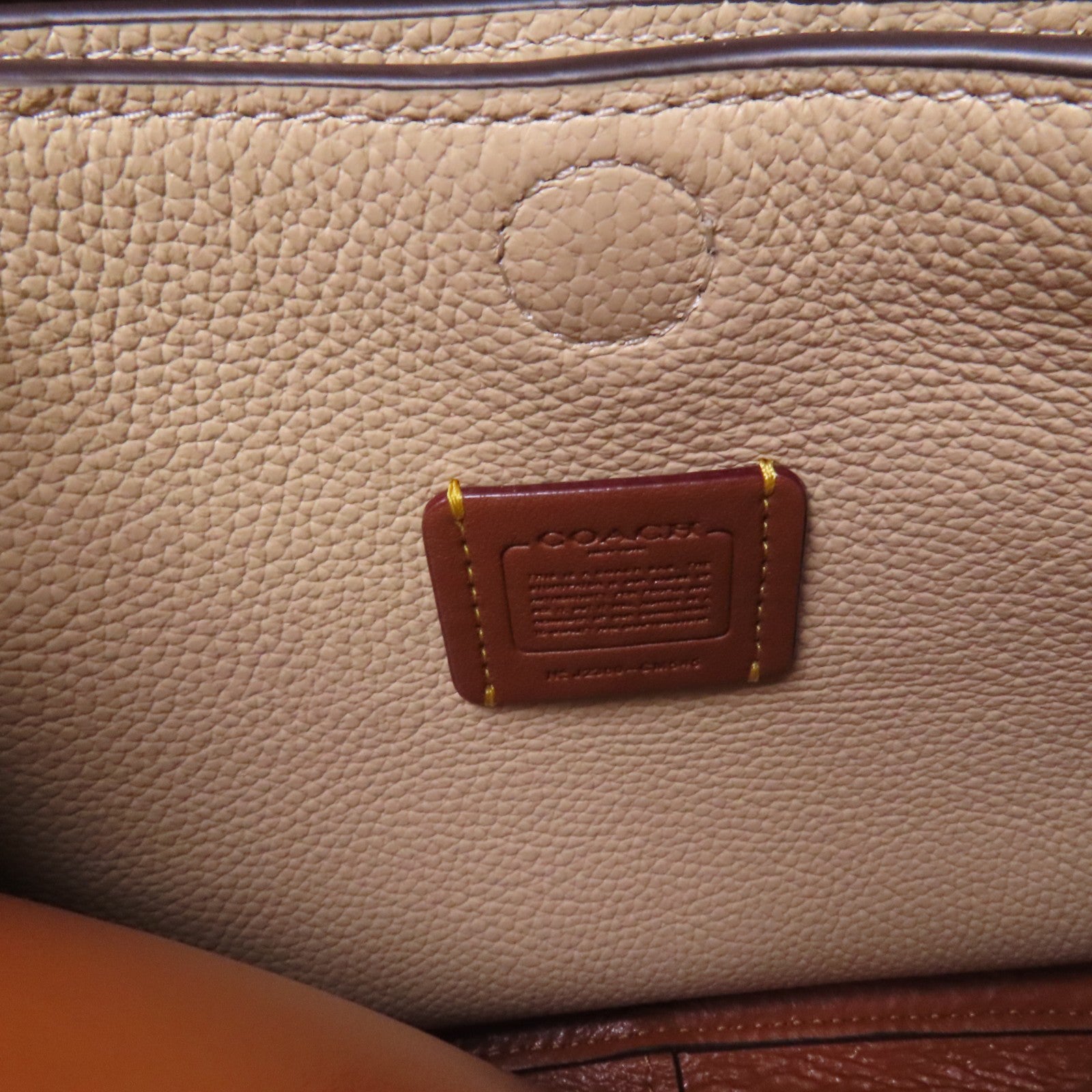 COACH 牛皮皮革2Way Shoulder Bag金扣手挽肩背兩用袋