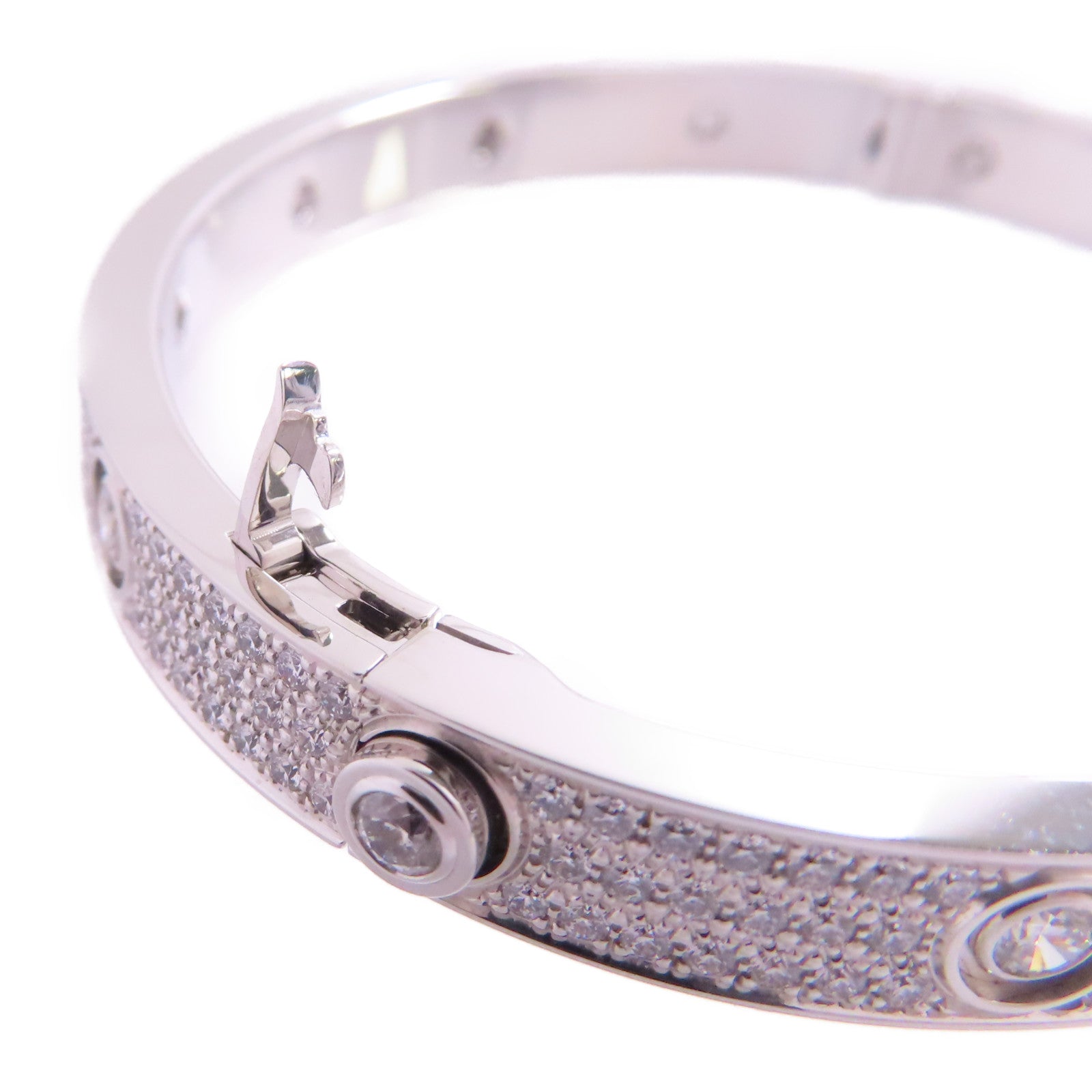 CARTIER 18K白金/鑽石Love Bracelet Full Diamond手鐲Cartier#18