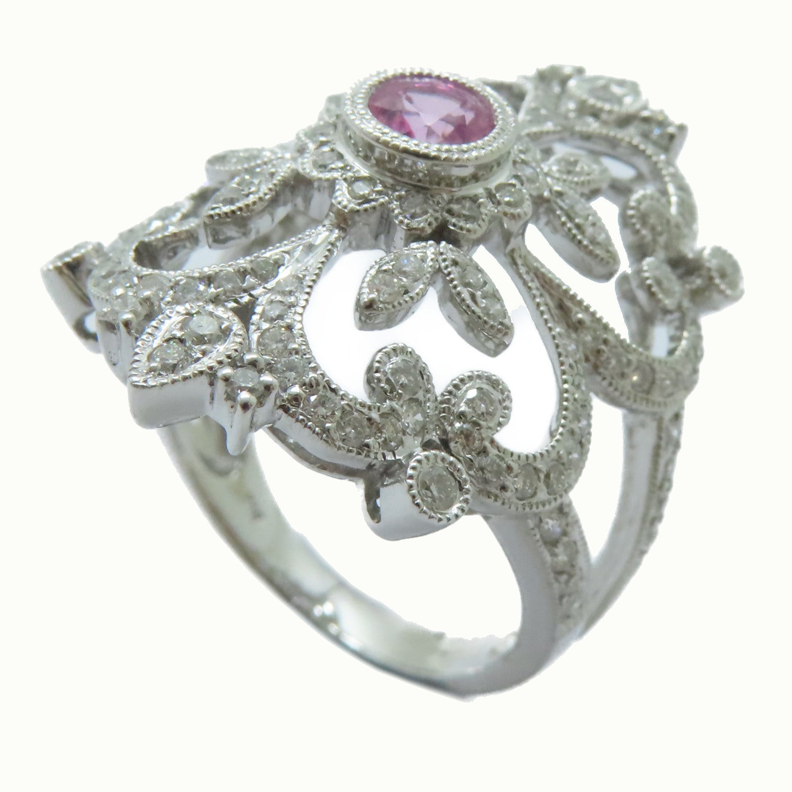 JEWELRY 【激減優惠】18K白金Sapphire Ring 0.53ct藍寶石/1ct鑽石戒指US#6.5