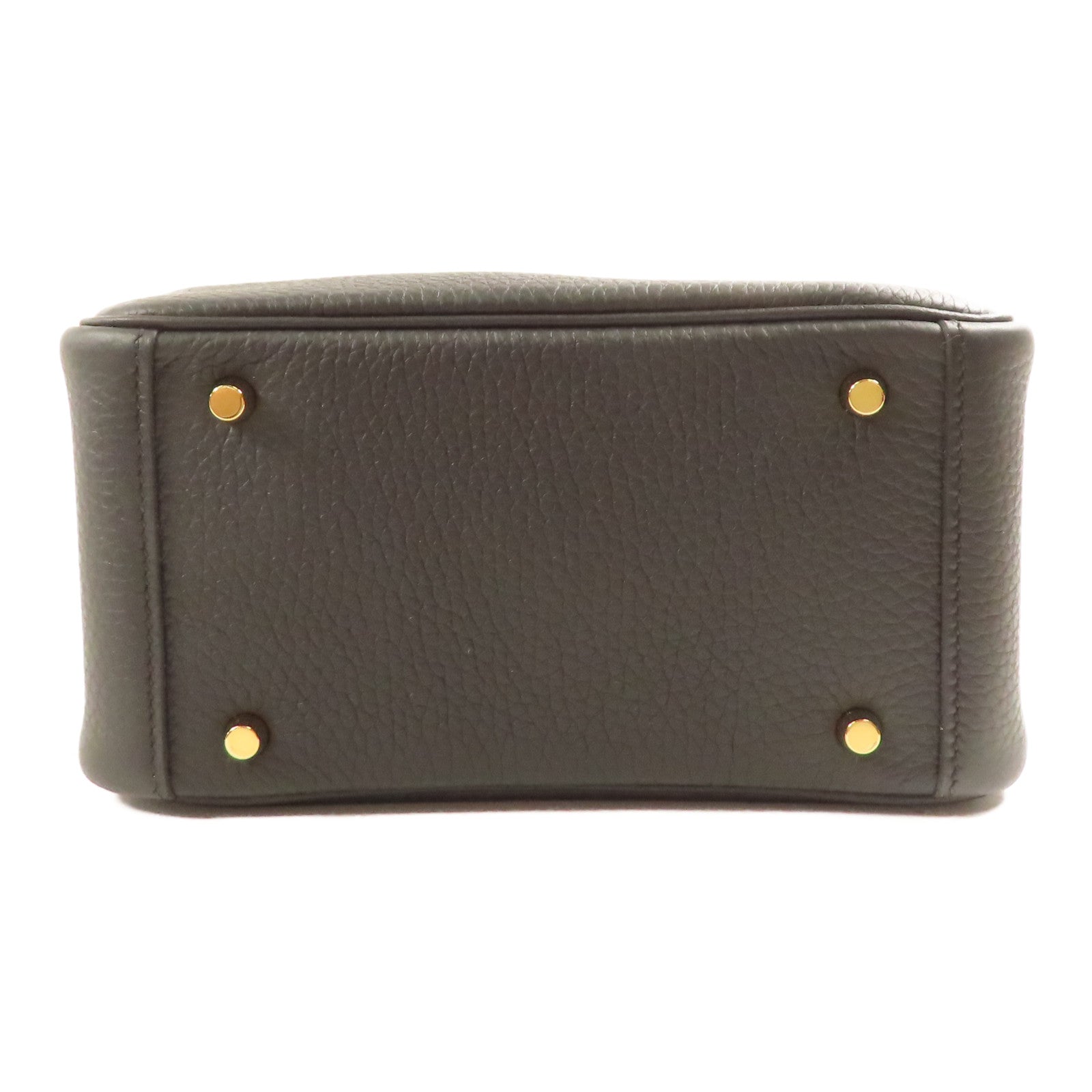 HERMES【激減優惠】 Clemence皮革Mini Lindy金扣手挽肩背兩用袋Noir