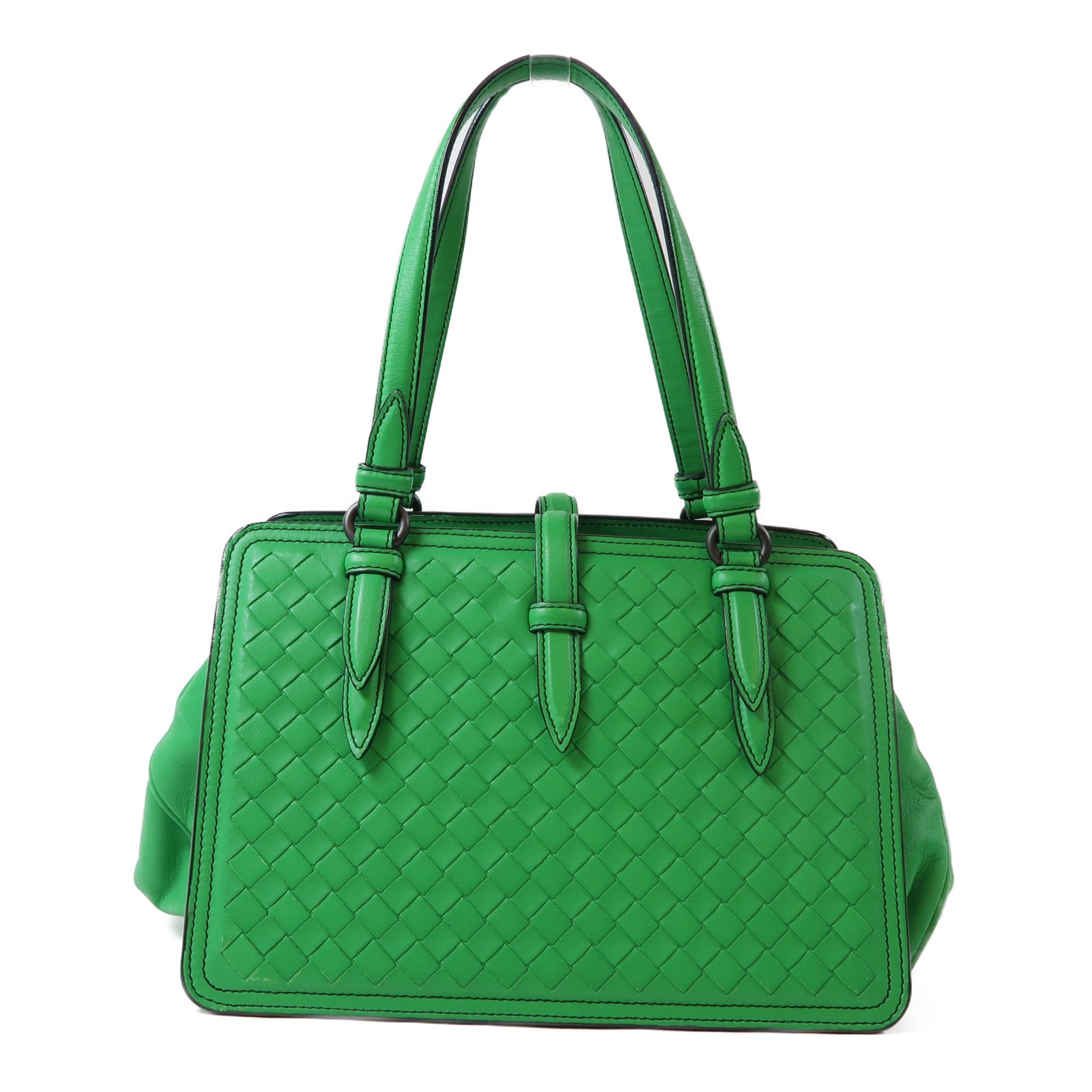 BOTTEGA VENETA 織紋牛皮皮革Shoulder Bag肩背袋綠色