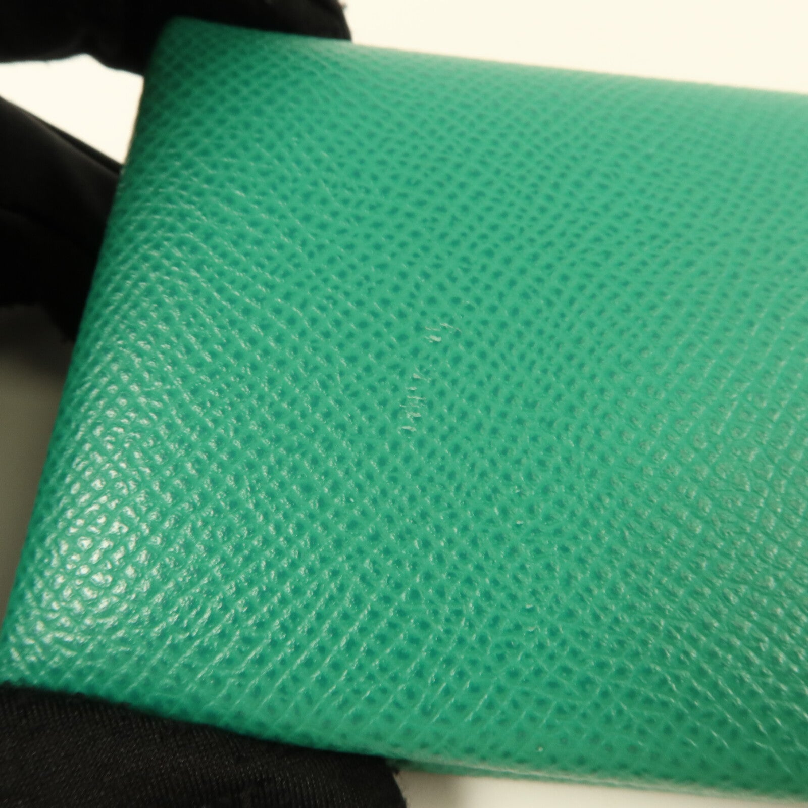HERMES Epsom皮革Calvi Duo Compact Card Holder卡片套Vert Vertigo
