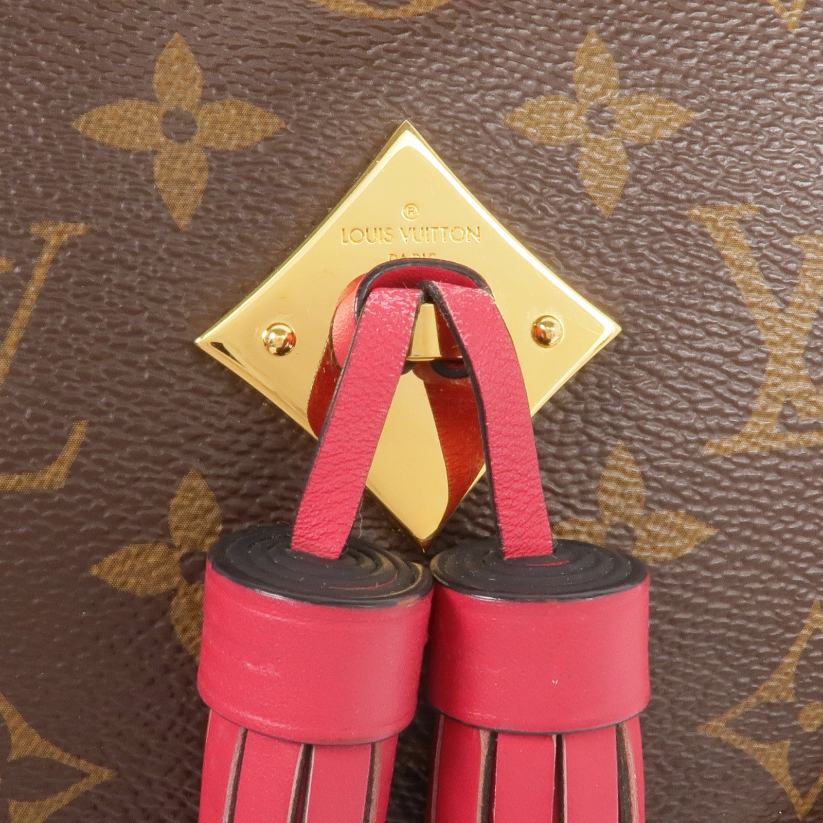 LOUIS VUITTON Monogram Saintonge金扣手挽肩背兩用袋