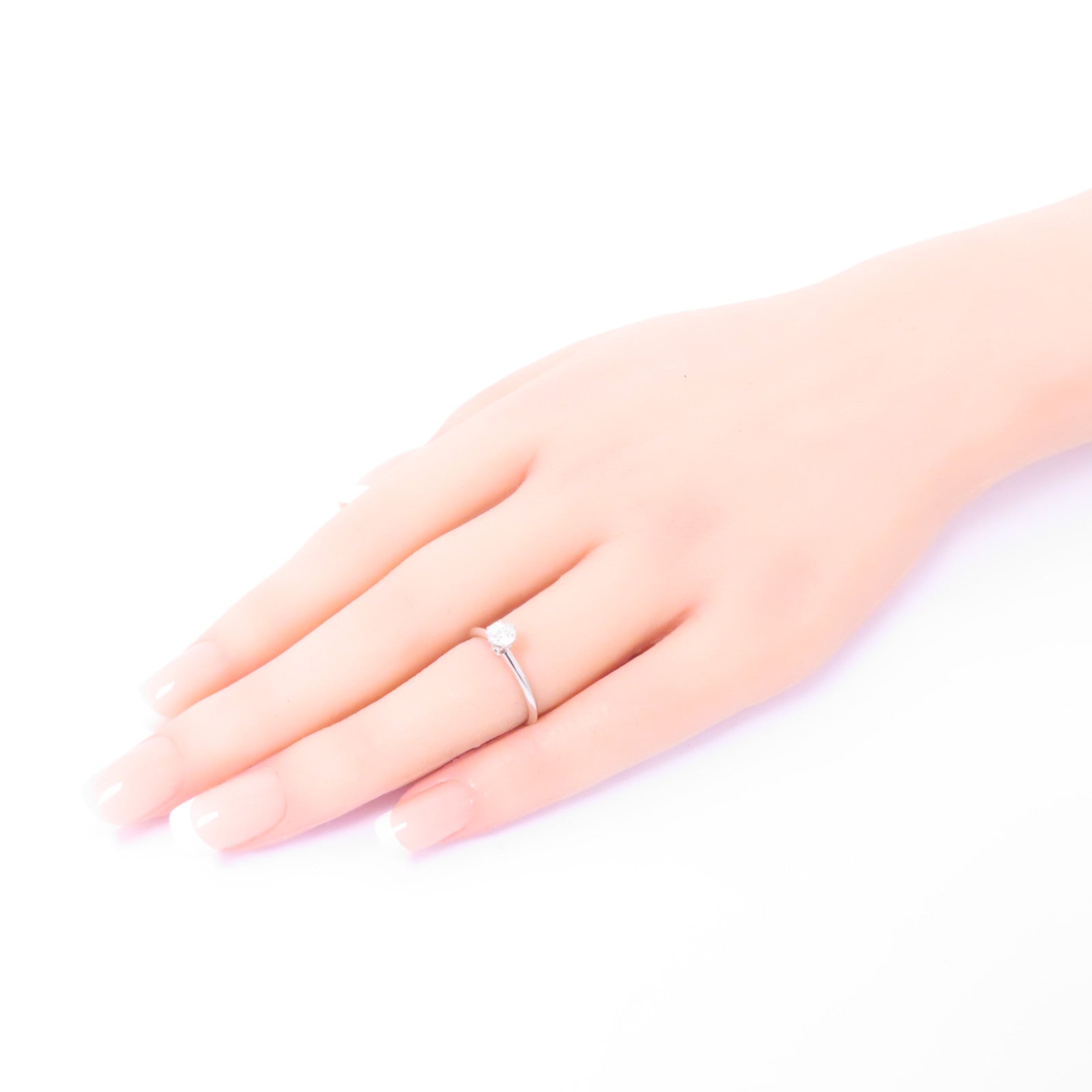 TIFFANY＆CO PT950鉑金Diamond Ring 0.33ct鑽石戒指US#5.25