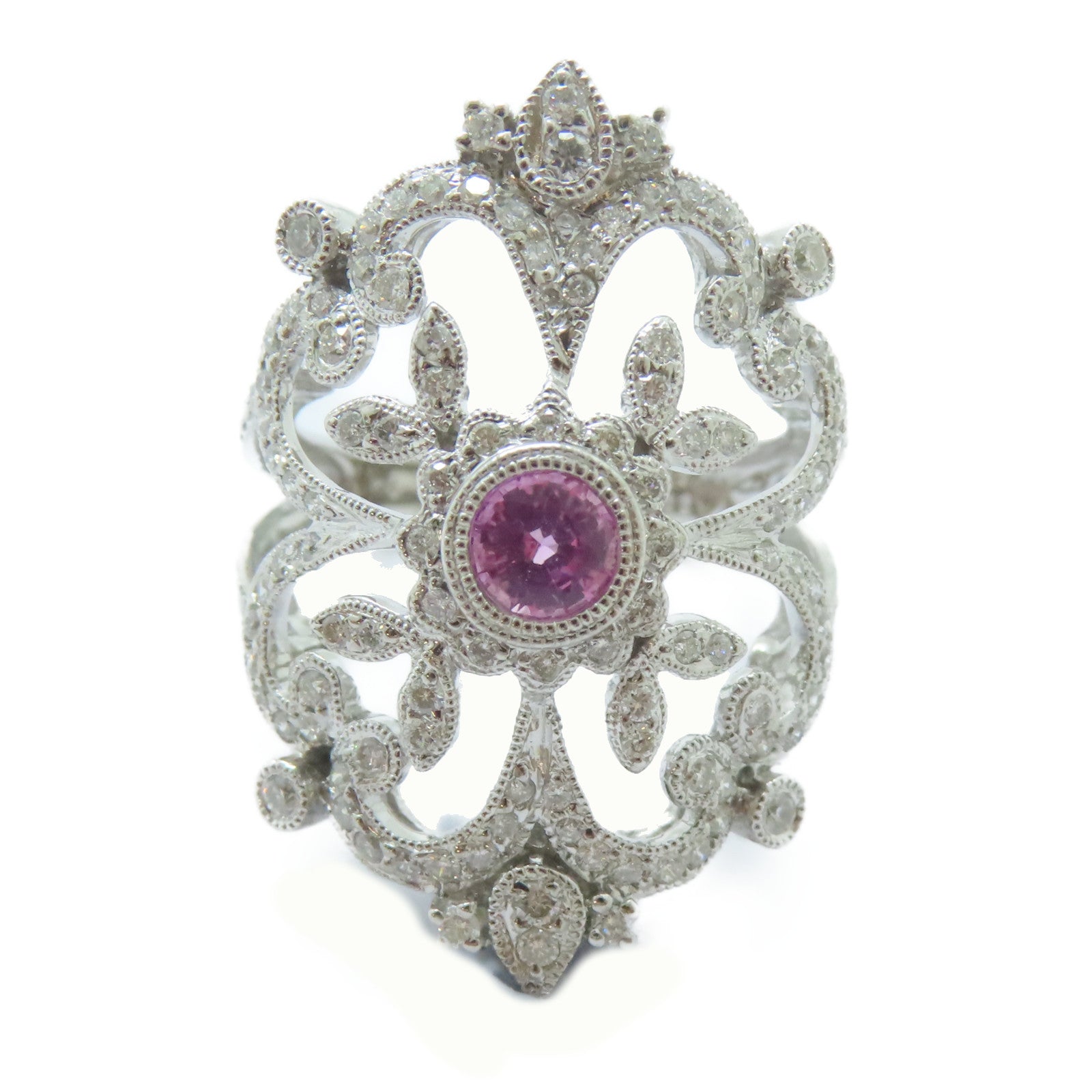 JEWELRY 【激減優惠】18K白金Sapphire Ring 0.53ct藍寶石/1ct鑽石戒指US#6.5