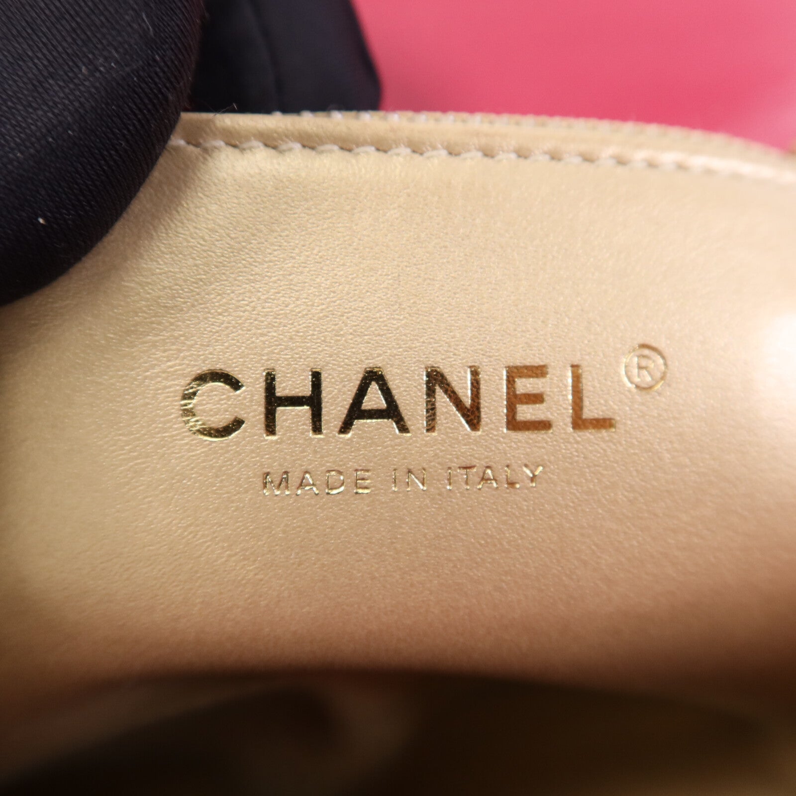 CHANEL 牛皮皮革Chain Shoulder Bag金扣鏈帶手挽肩背兩用袋