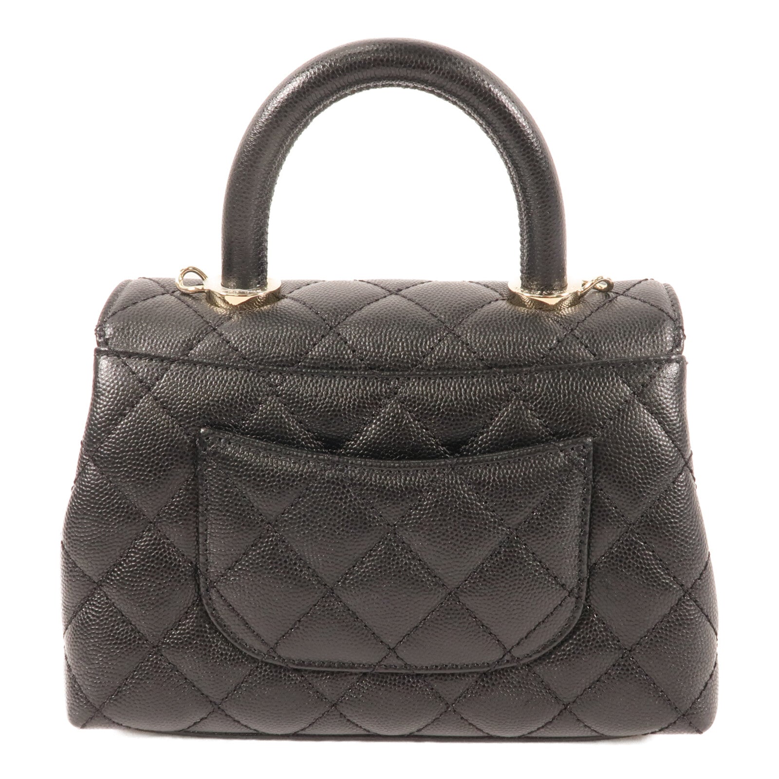 CHANEL 【激減優惠】牛皮皮革Coco Handle Mini金扣手挽肩背兩用袋