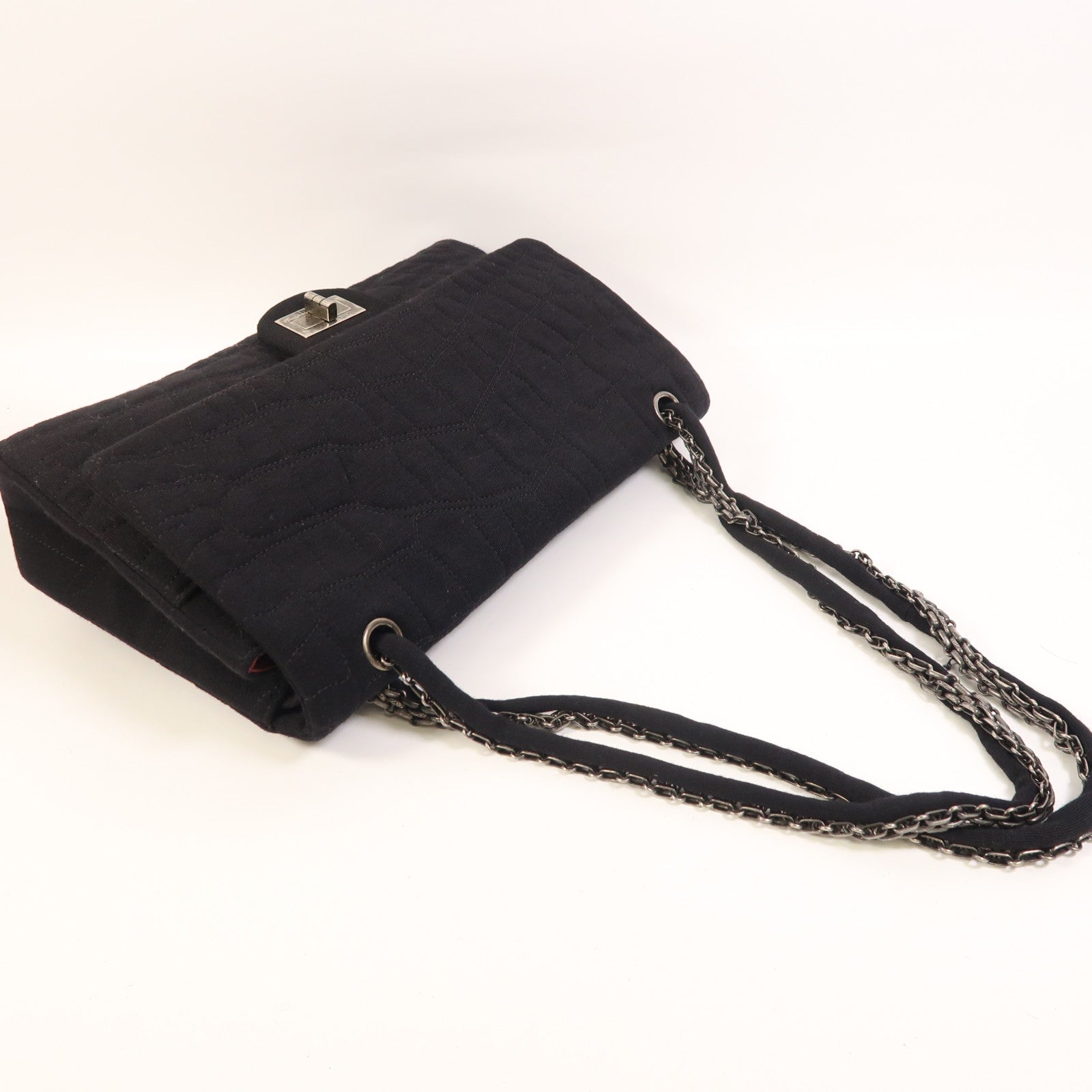 CHANEL 帆布Shoulder Bag鏈帶肩背袋