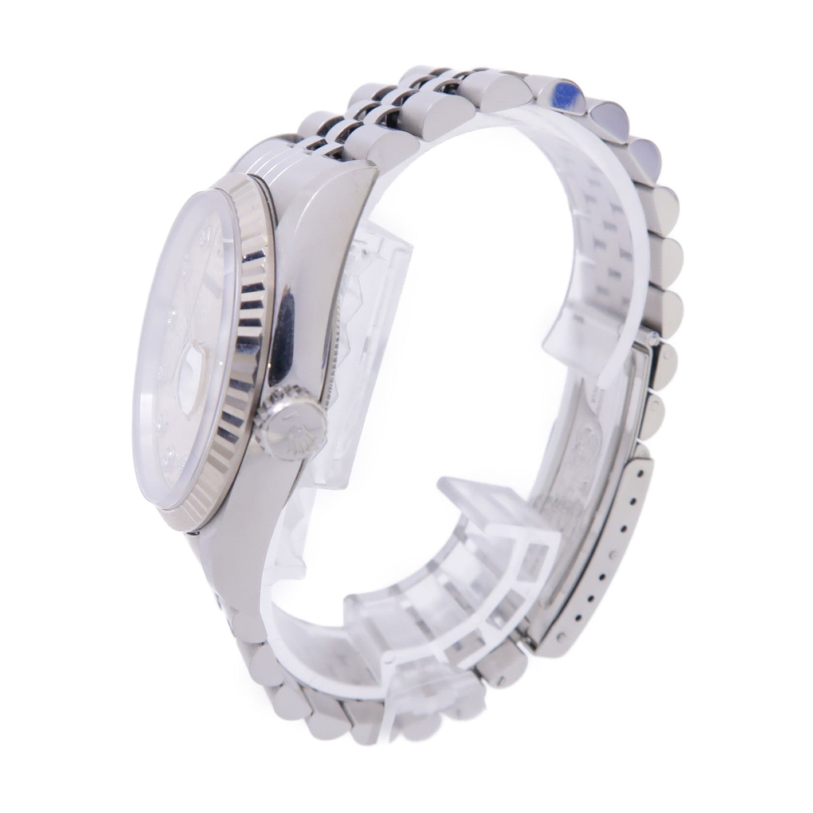 ROLEX Datejust Automatic Watch 18K白金/不鏽鋼手錶自動機芯銀色