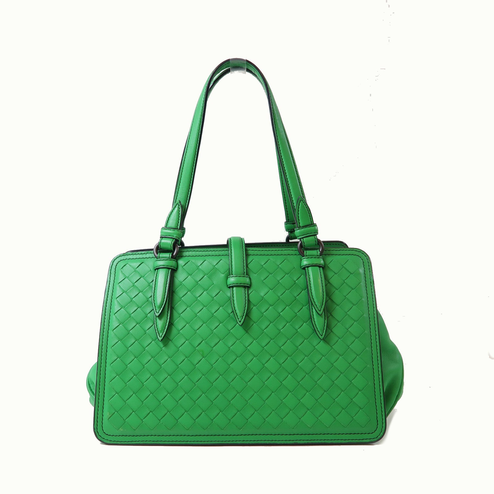 BOTTEGA VENETA 織紋牛皮皮革Shoulder Bag肩背袋綠色
