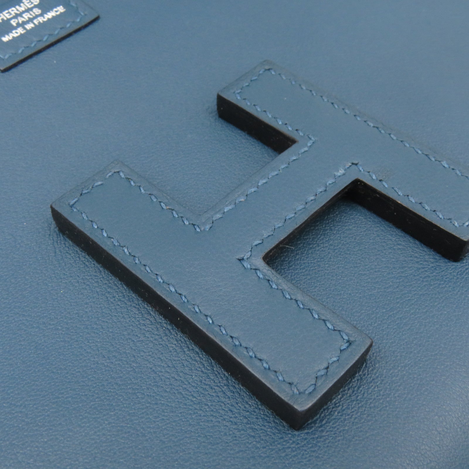 HERMES Swift皮革Jije Clutch Bag手拿包藍綠色