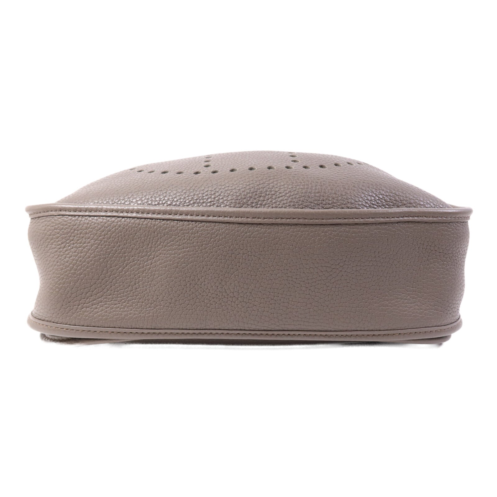 HERMES Clemence皮革Evelyne GM銀扣肩背袋Etain