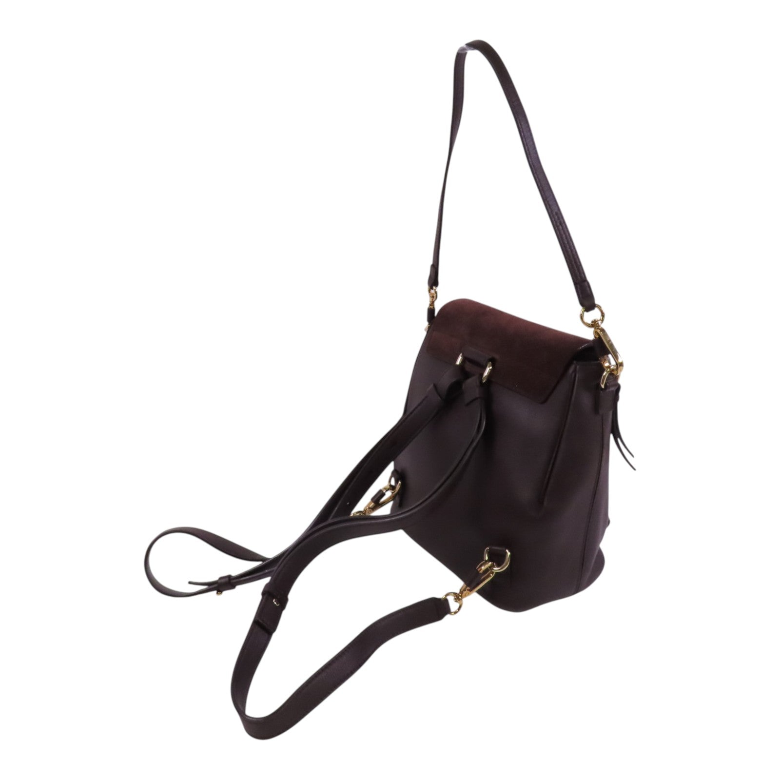 Chloe 牛皮皮革Faye金扣肩背背包兩用袋