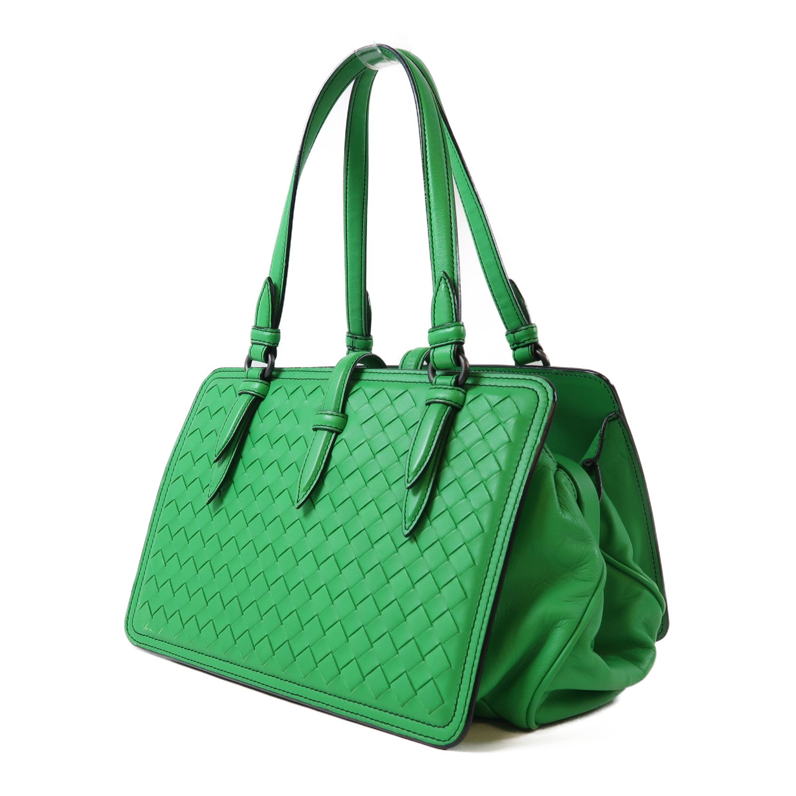 BOTTEGA VENETA 織紋牛皮皮革Shoulder Bag肩背袋綠色