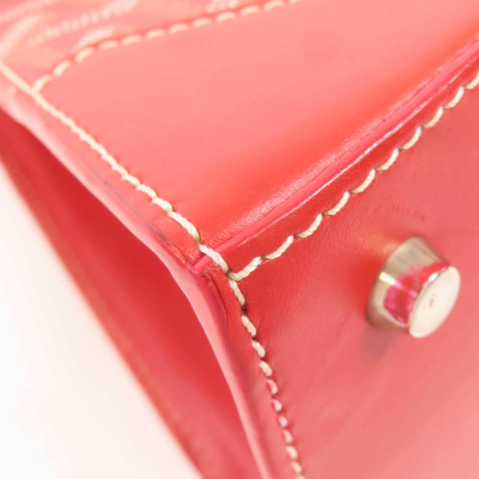 GOYARD 塗層帆布/皮革Saigon PM Handbag銀扣手挽袋