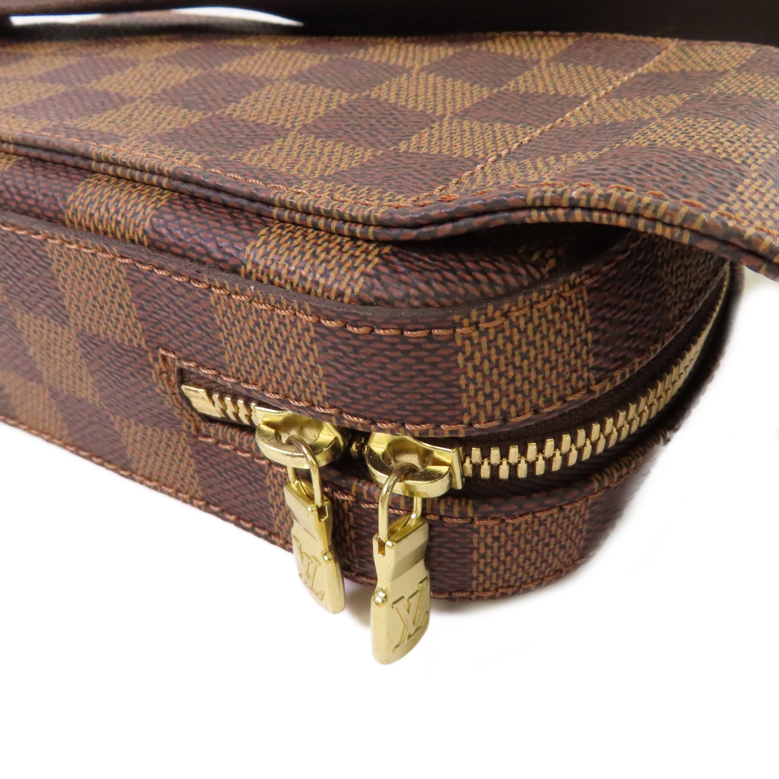 LOUIS VUITTON Damier Ebene Geronimos waist Bag金扣腰包啡色