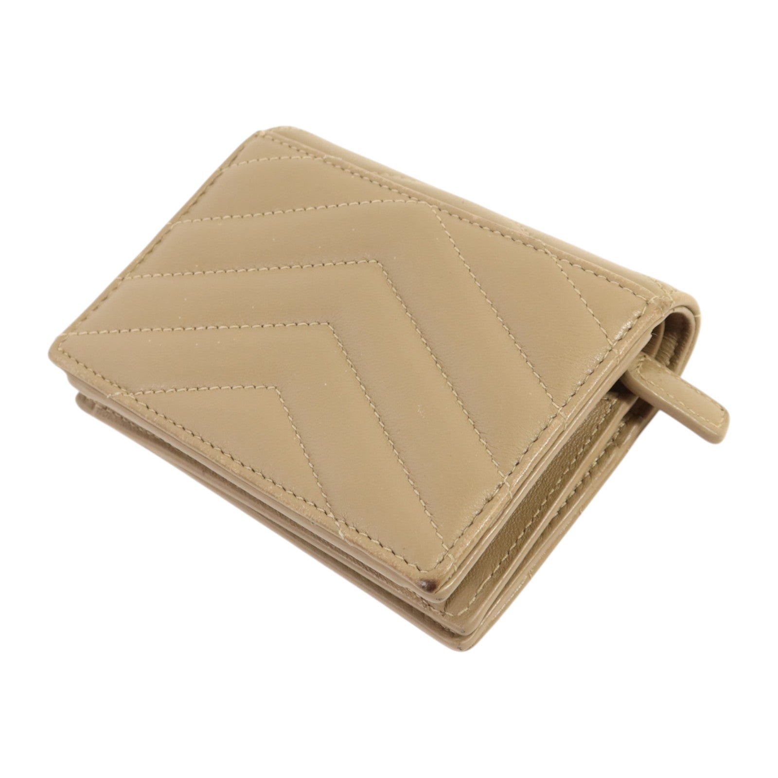 SAINT LAURENT 羊皮皮革Wallet金扣錢包