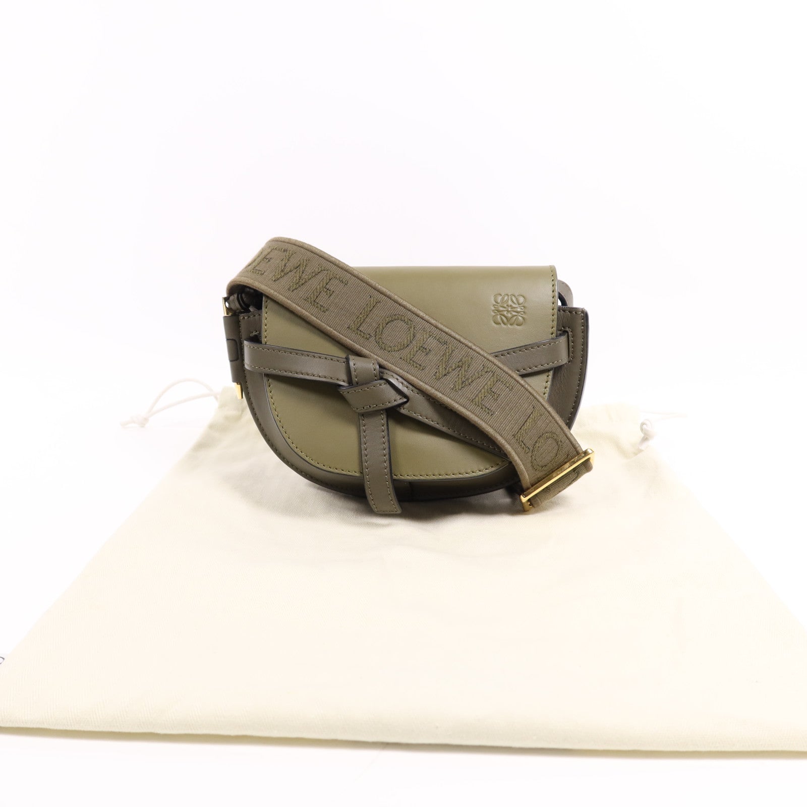 LOEWE 牛皮皮革Mini Gate Bag金扣肩背袋