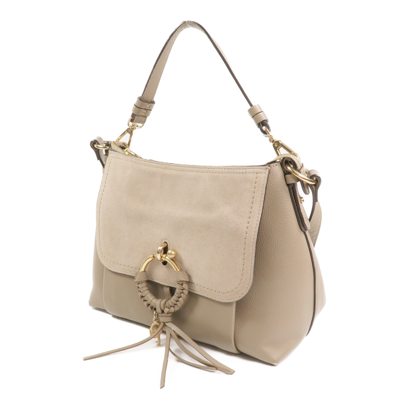 SEE BY CHLOE 牛皮皮革2 Way Shoulder金扣手挽肩背兩用袋