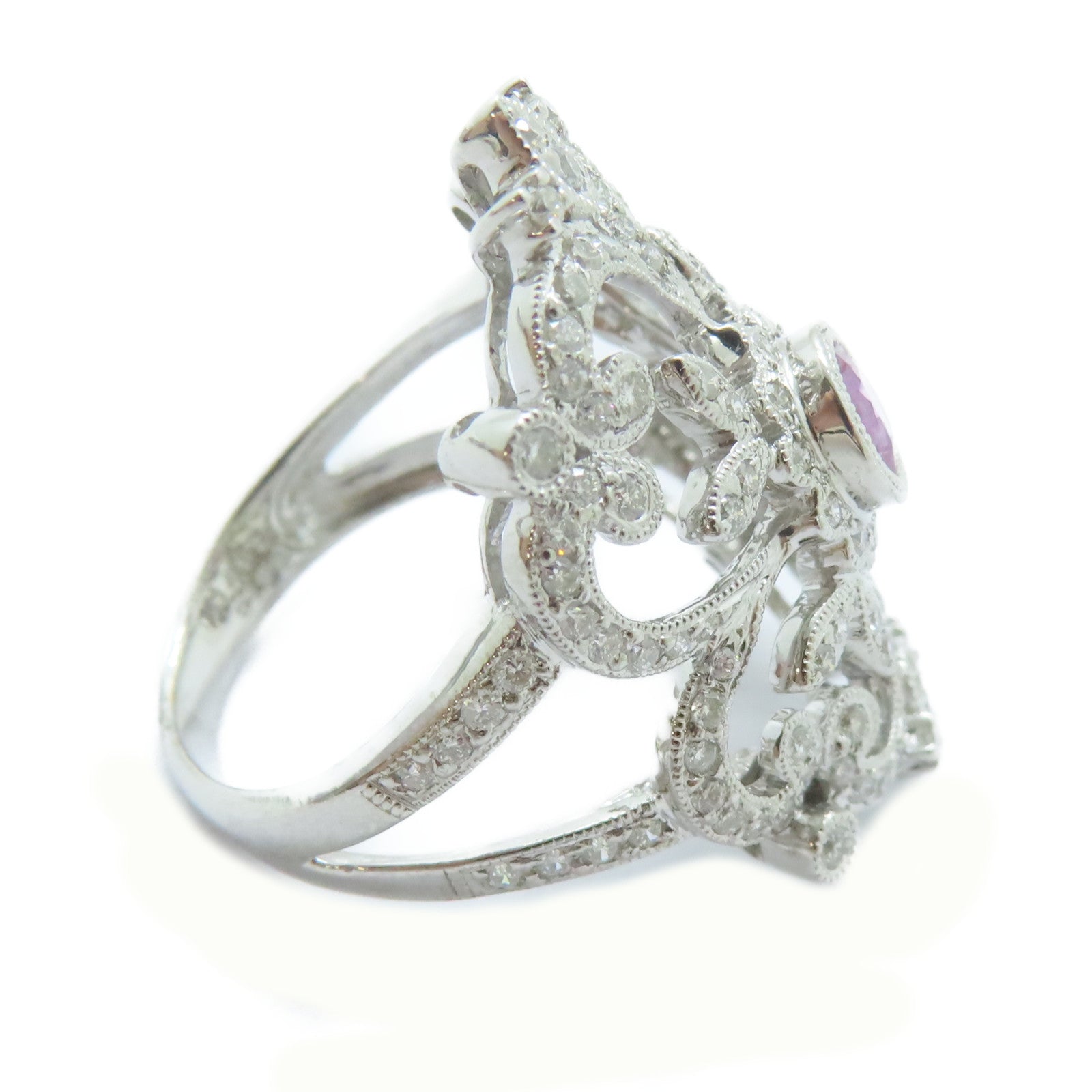 JEWELRY 【激減優惠】18K白金Sapphire Ring 0.53ct藍寶石/1ct鑽石戒指US#6.5