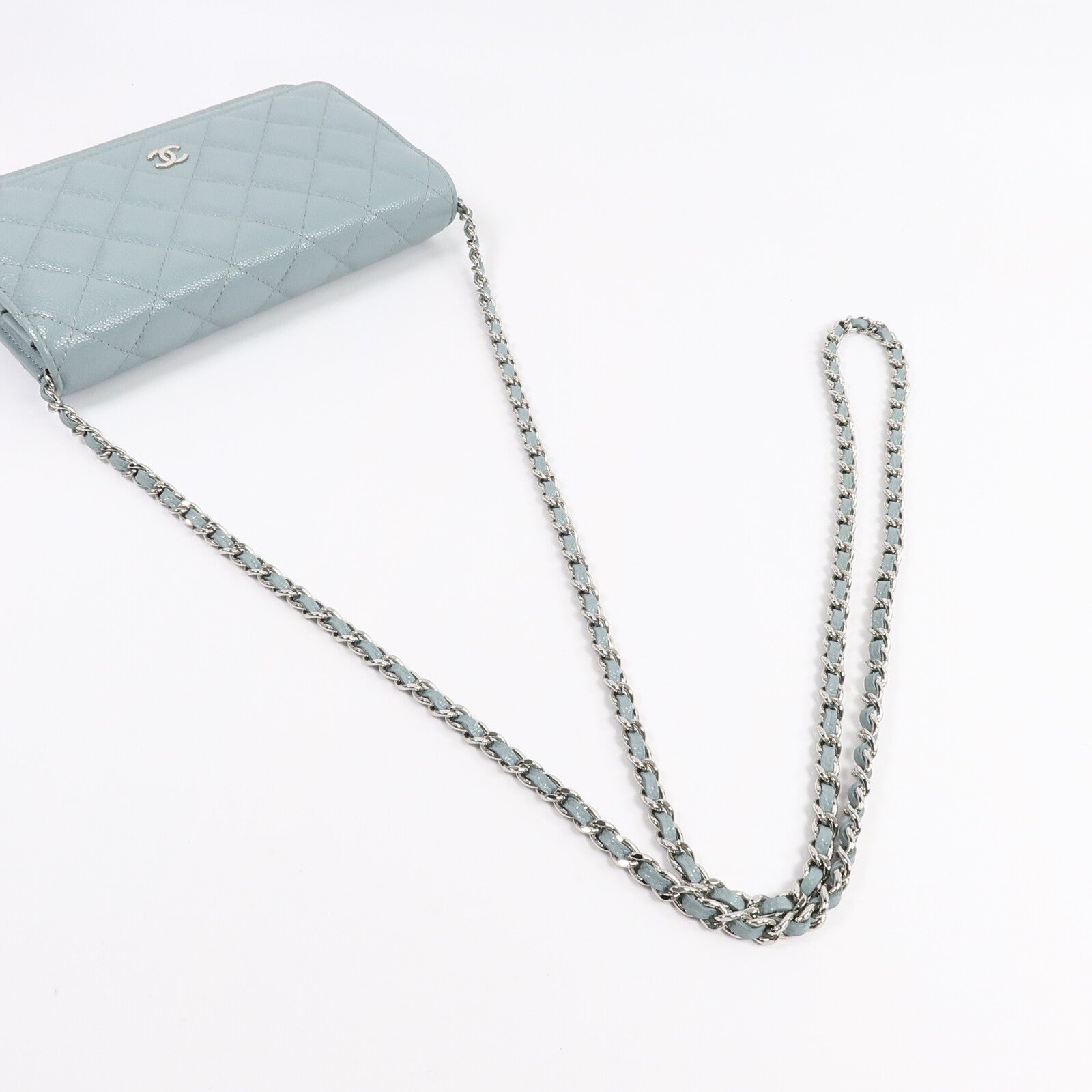 CHANEL 牛皮皮革WOC Wallet On Chain鏈帶肩背袋