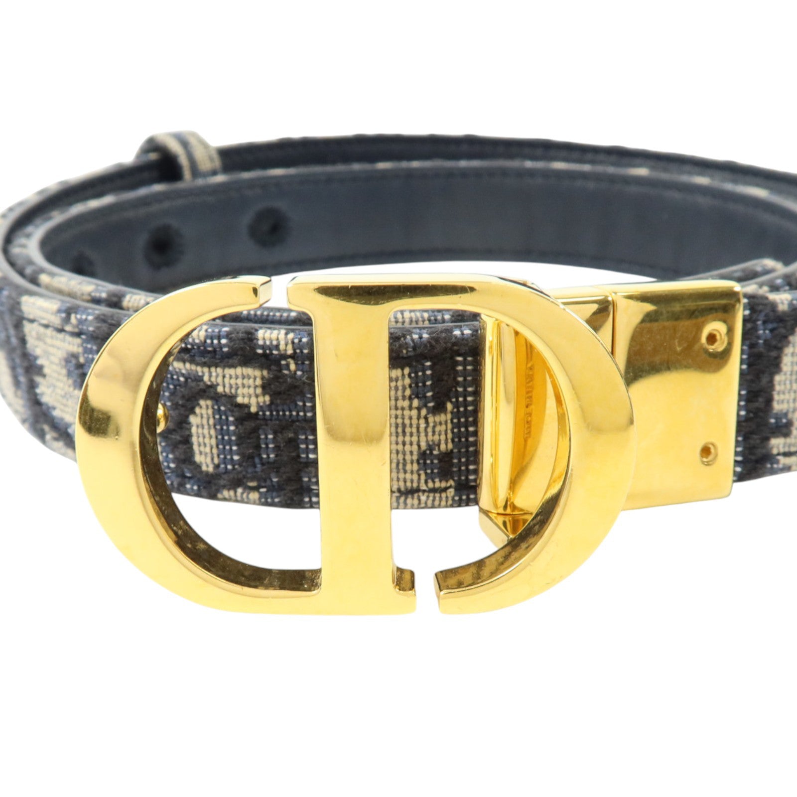 Dior Oblique帆布30 Montaigne Reversible Belt 75cm金扣腰帶