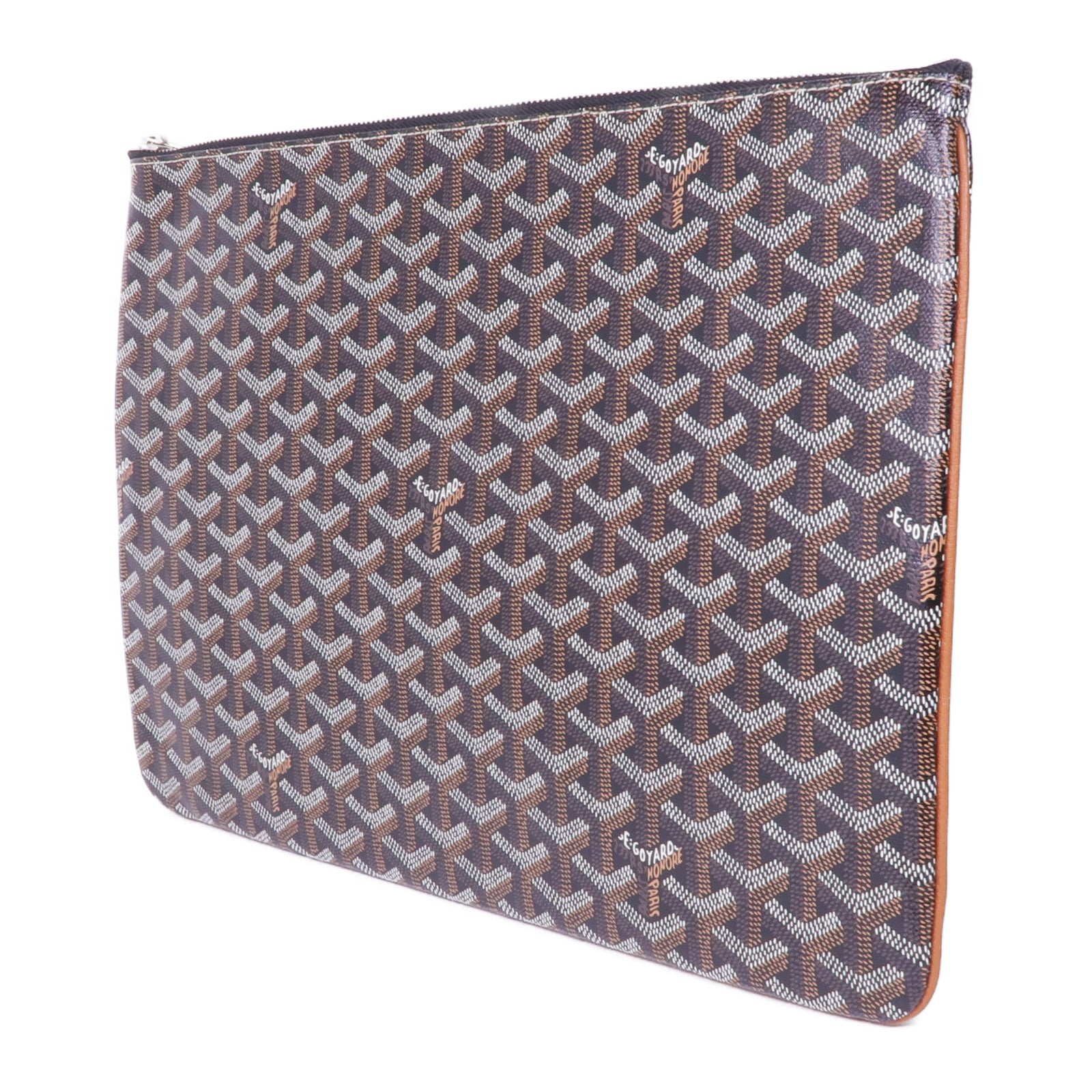 GOYARD 塗層帆布Clutch銀扣手拿包
