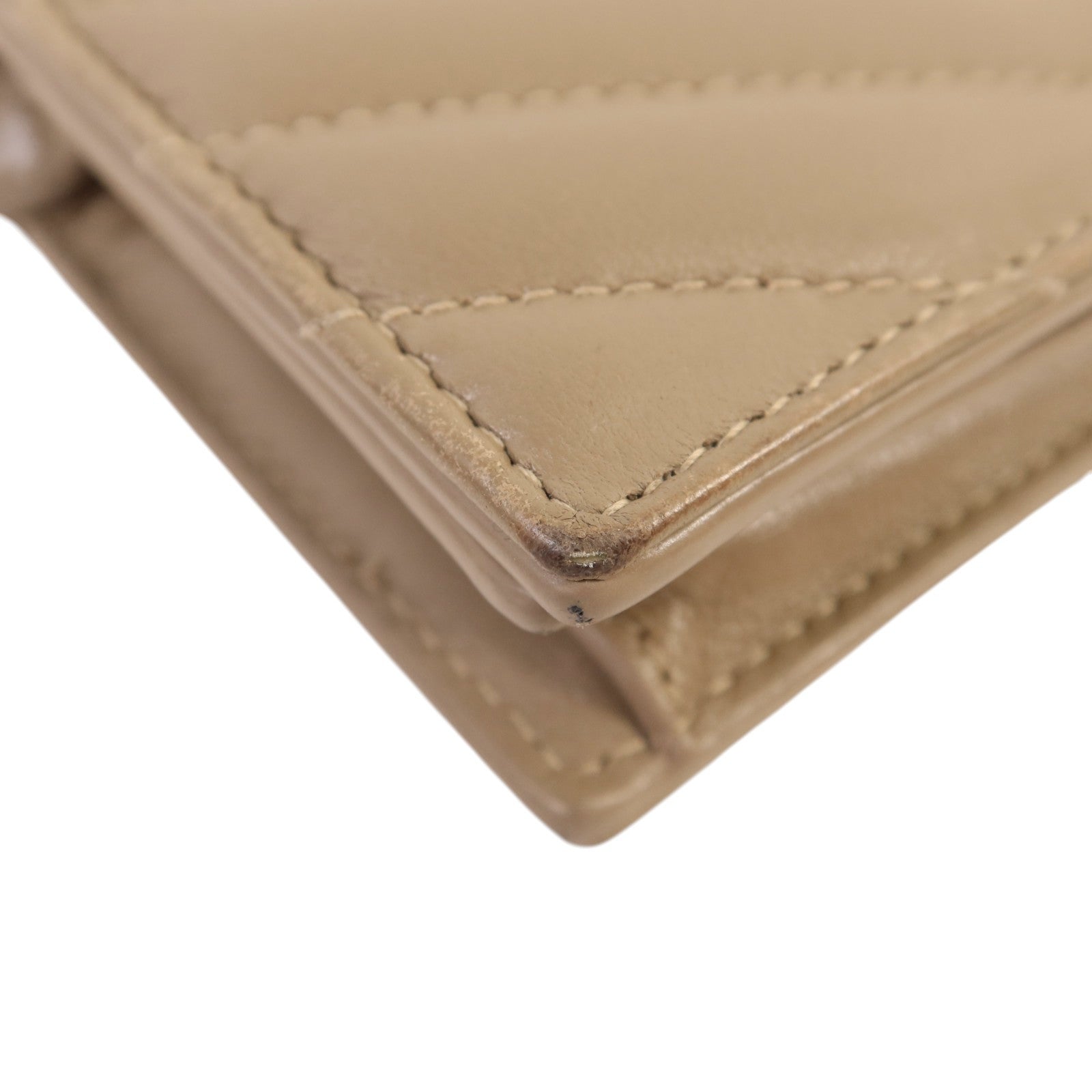 SAINT LAURENT 羊皮皮革Wallet金扣錢包