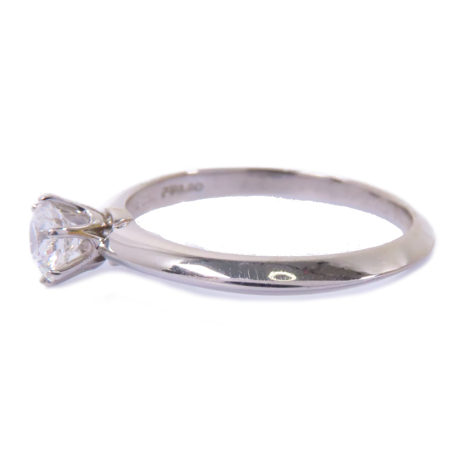 TIFFANY＆CO PT950鉑金Diamond Ring 0.33ct鑽石戒指US#5.25
