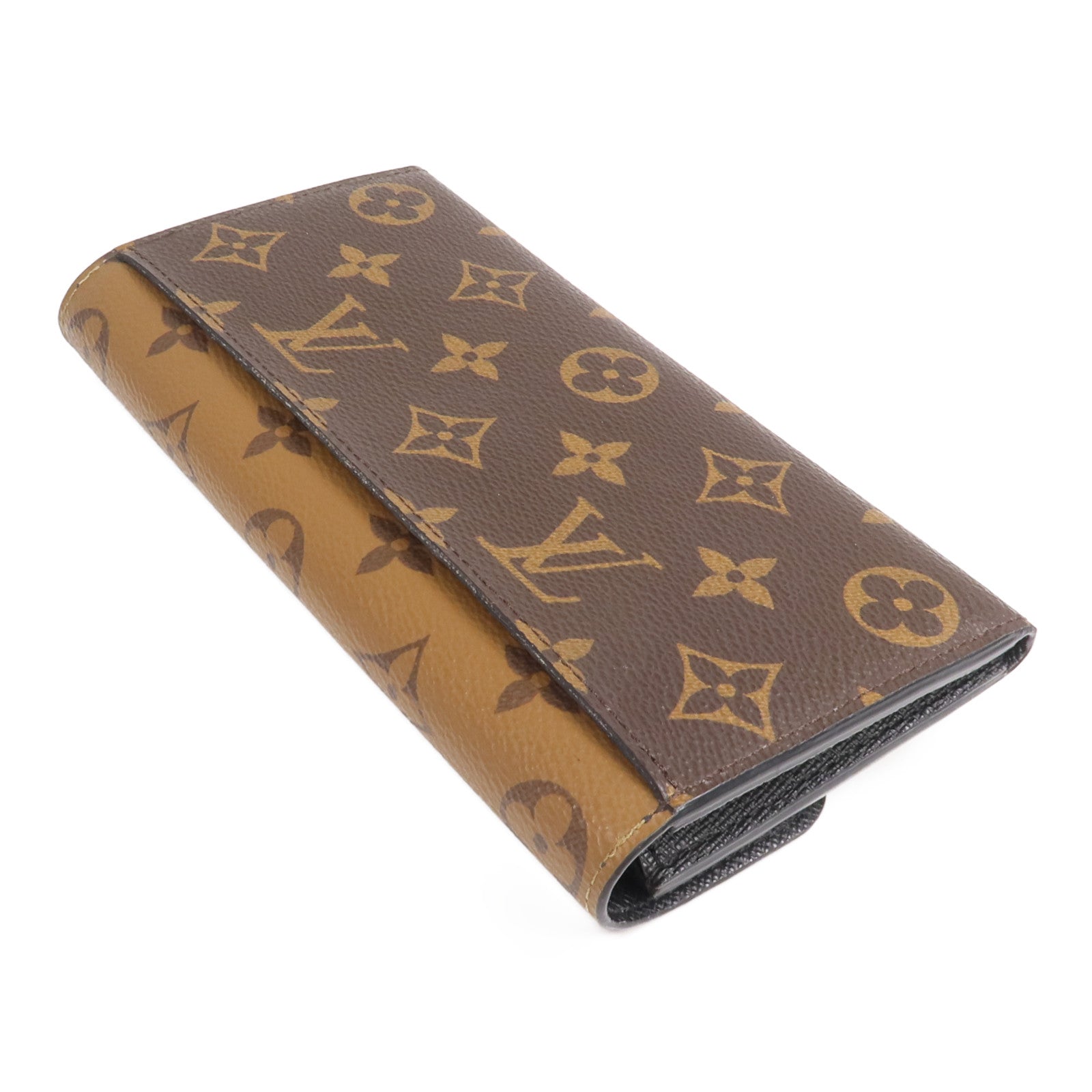 LOUIS VUITTON 【激減優惠】Monogram Reverse Emilie金扣長錢包