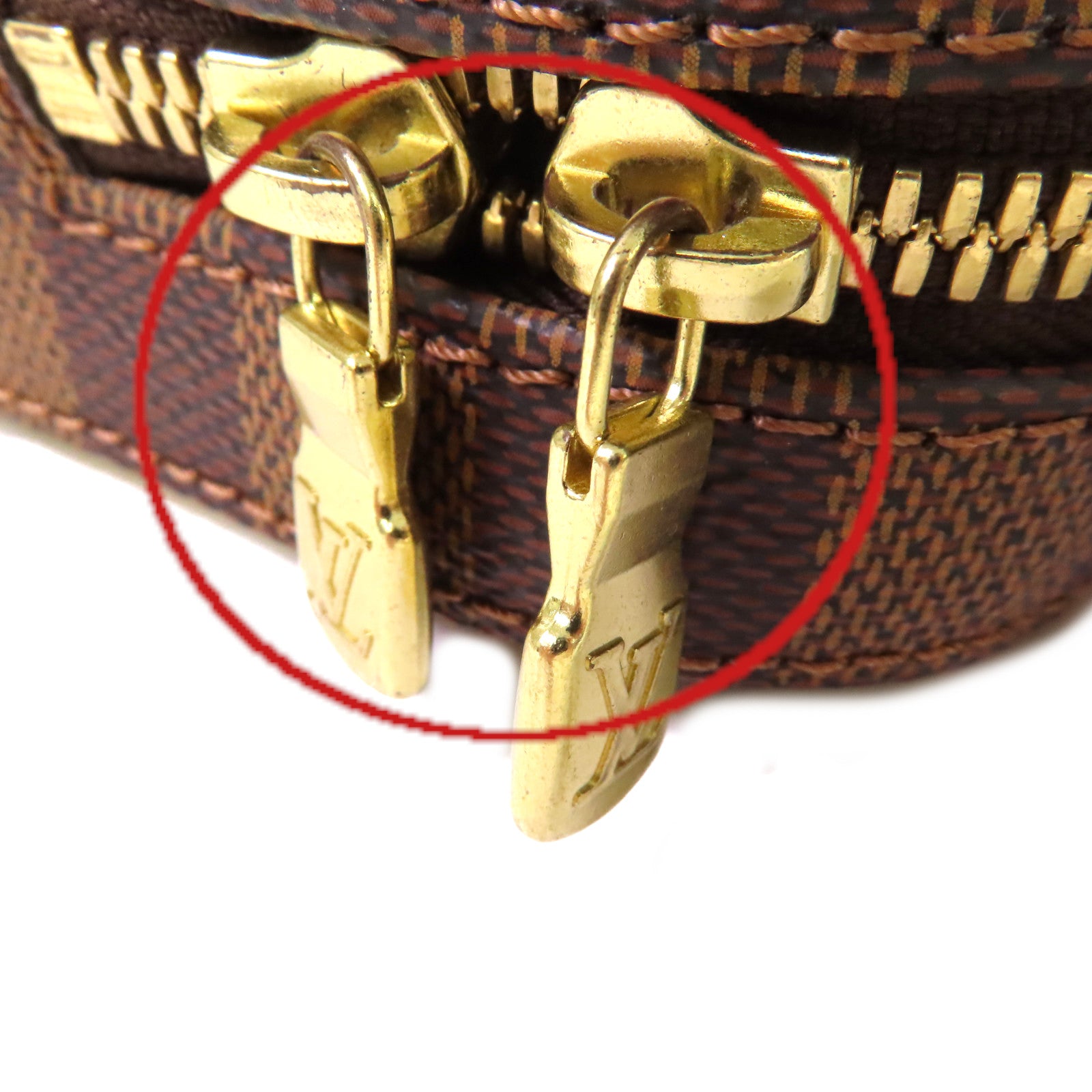 LOUIS VUITTON Damier Ebene Geronimos waist Bag金扣腰包啡色