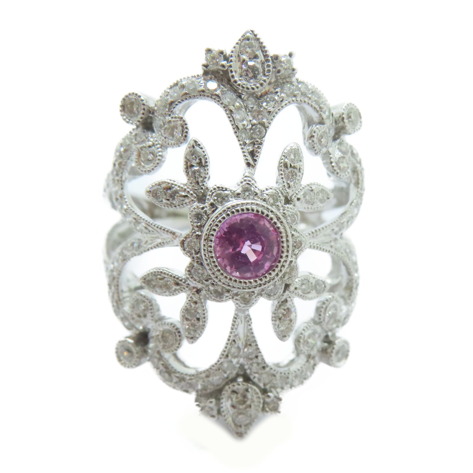 JEWELRY 【激減優惠】18K白金Sapphire Ring 0.53ct藍寶石/1ct鑽石戒指US#6.5