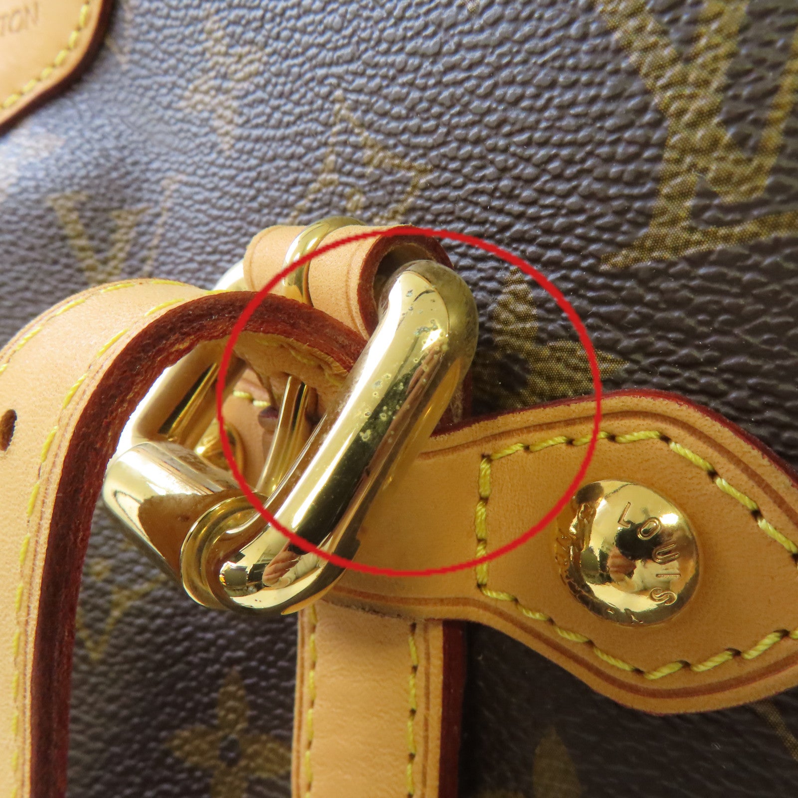 LOUIS VUITTON Monogram Palermo GM 2Way Shoulder Bag金扣手挽肩背兩用袋啡色