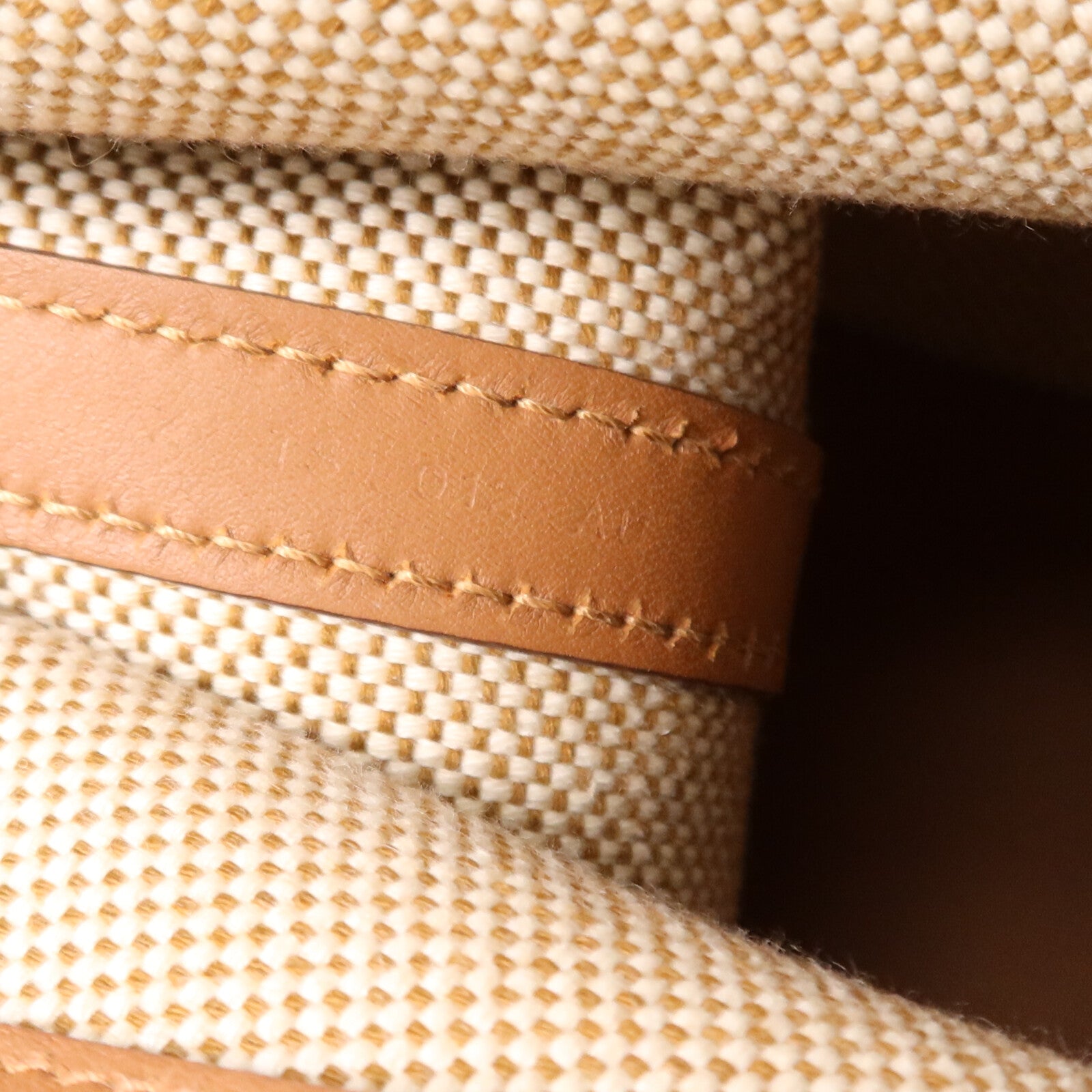 HERMES 帆布Cabas H En Biais 27手挽肩背兩用袋Gold