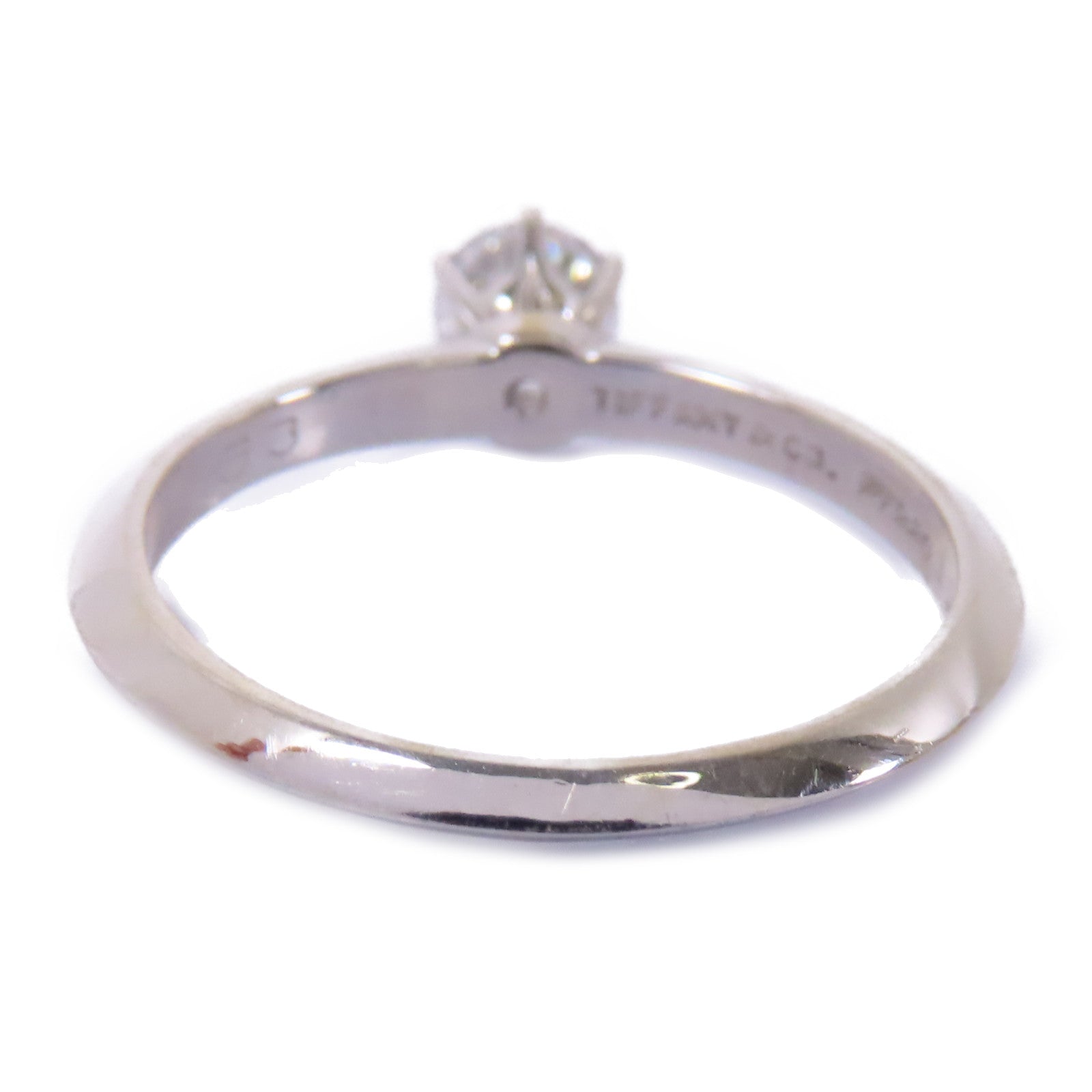 TIFFANY＆CO PT950鉑金Diamond Ring 0.33ct鑽石戒指US#5.25