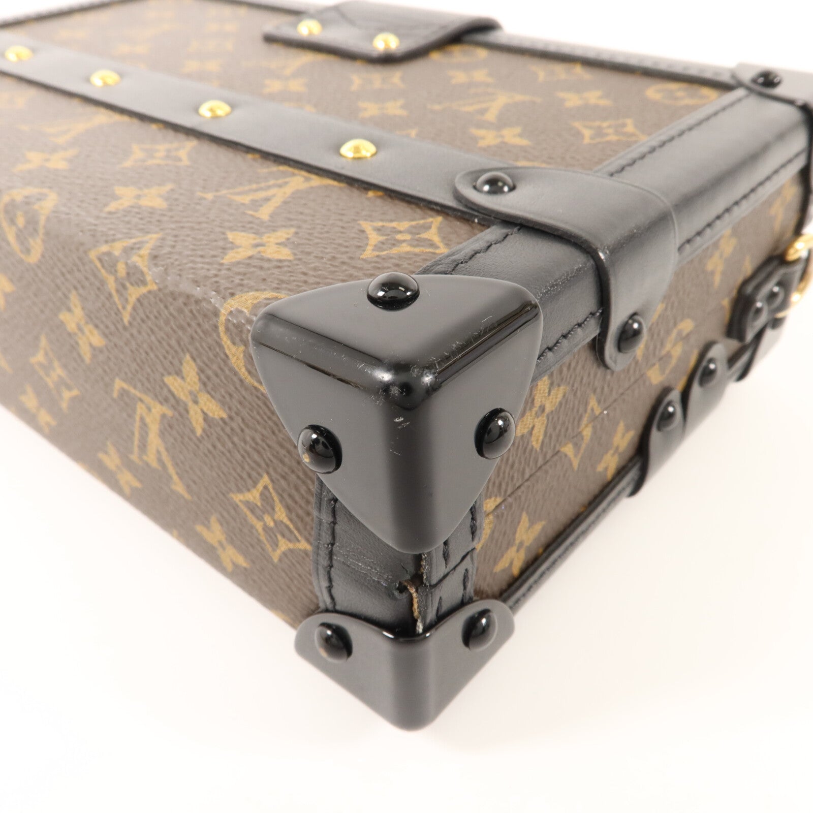 LOUIS VUITTON Monogram Petite Malle金扣肩背袋