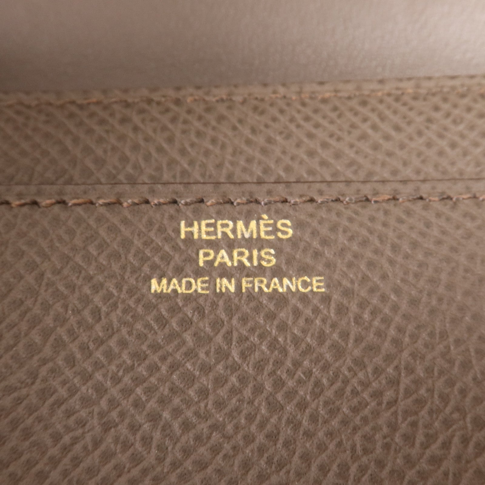 HERMES Epsom皮革Constance To Go金扣肩背袋Etain