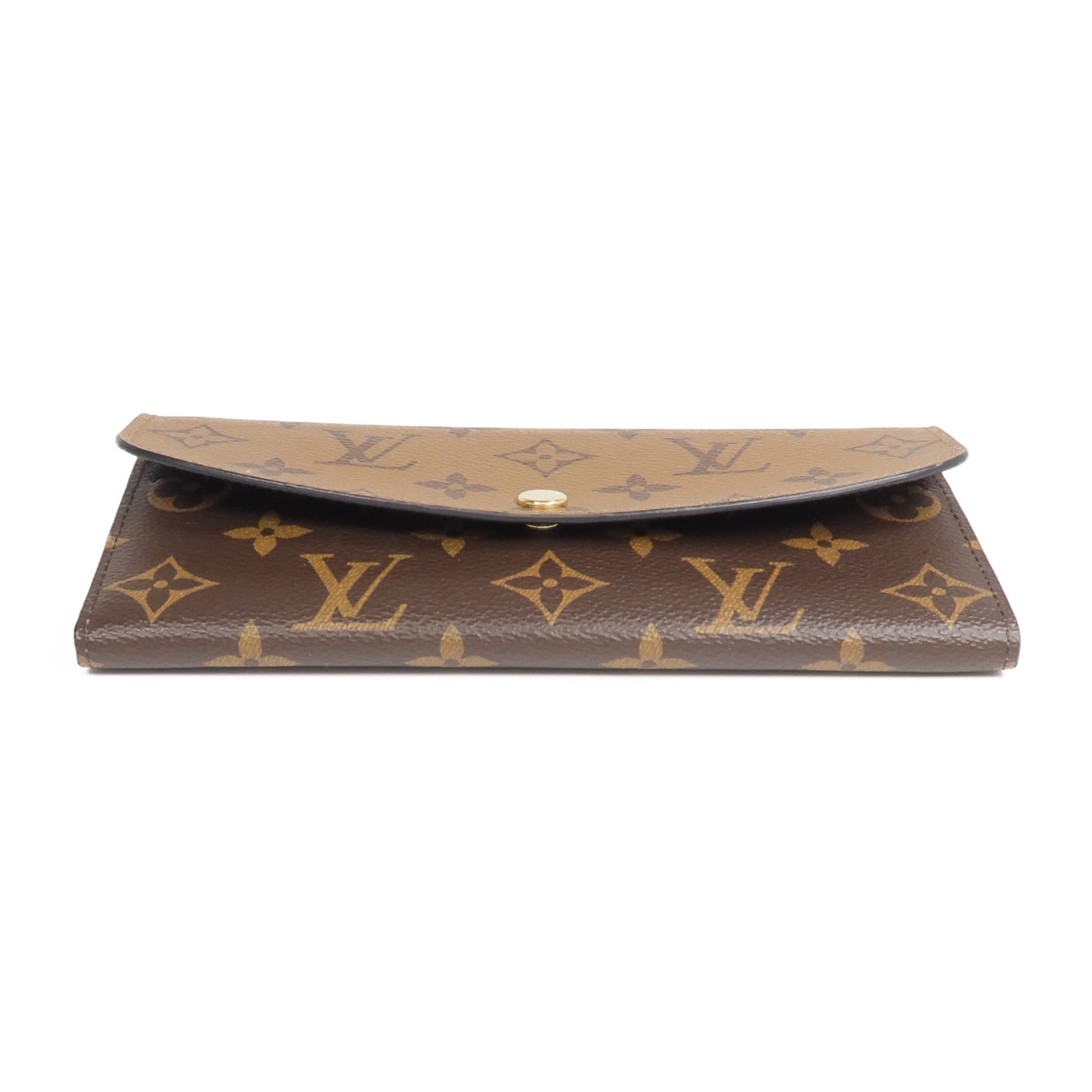 LOUIS VUITTON 【激減優惠】Monogram Reverse Emilie金扣長錢包