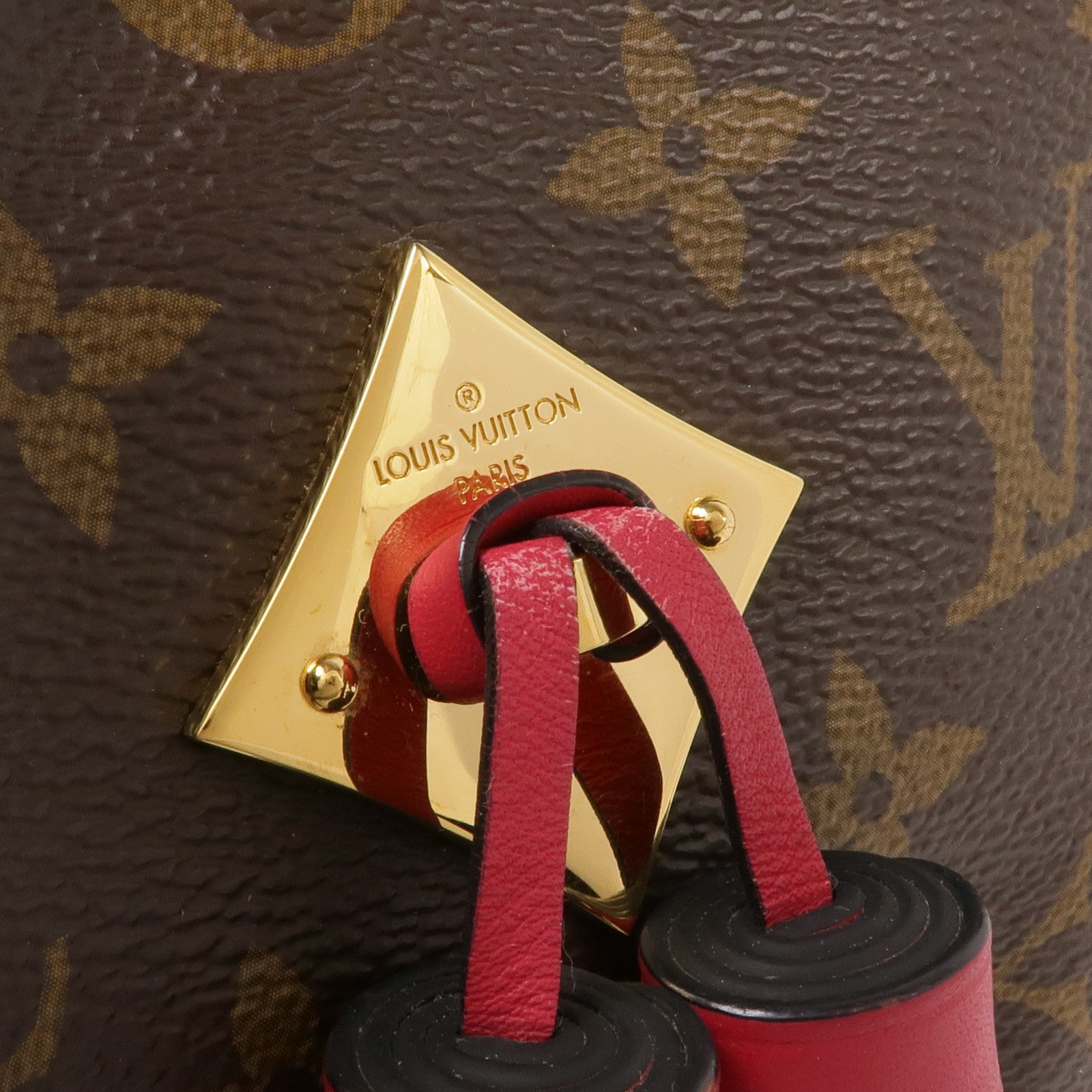 LOUIS VUITTON Monogram Saintonge金扣手挽肩背兩用袋