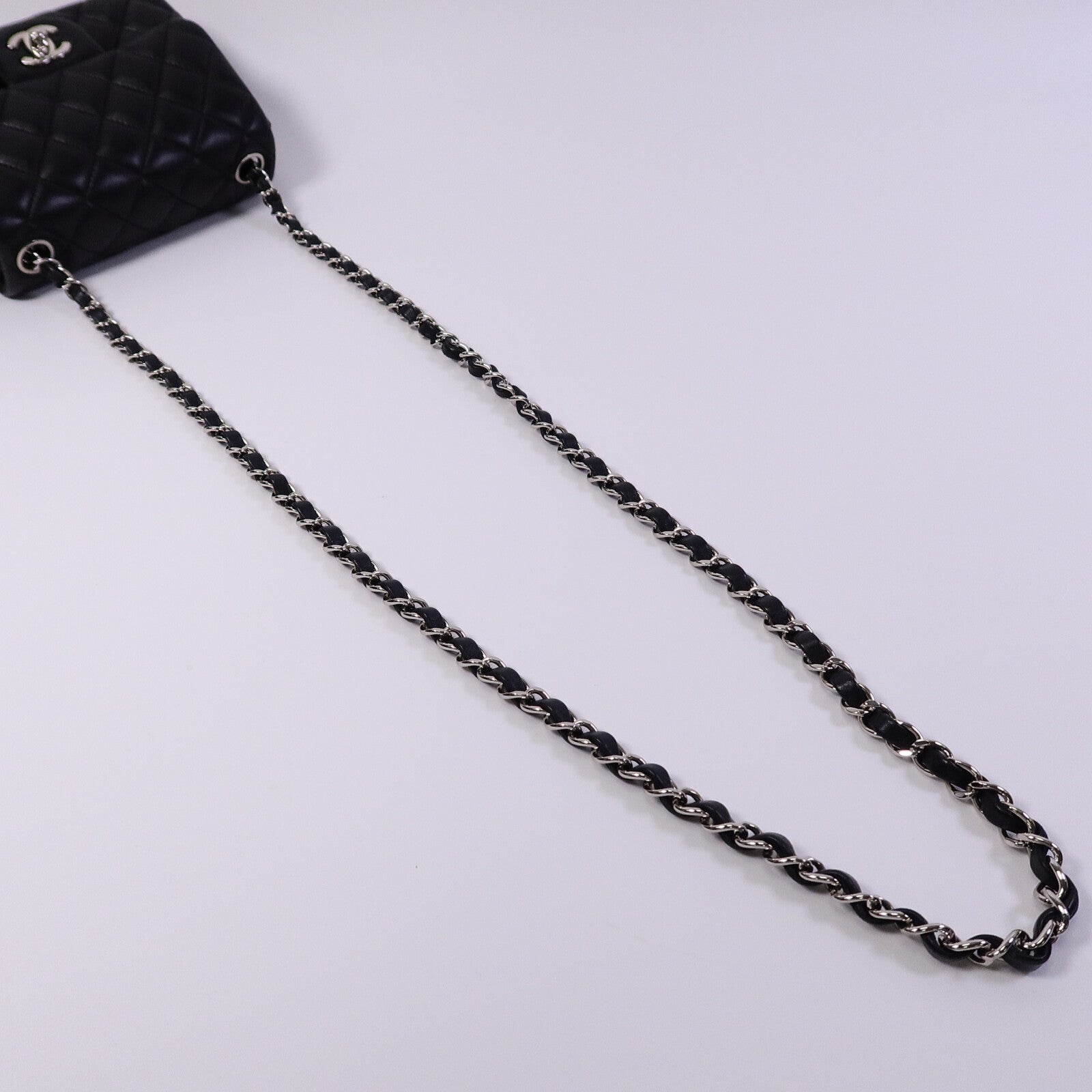 CHANEL 羊皮皮革Mini Classic 17鏈帶肩背袋