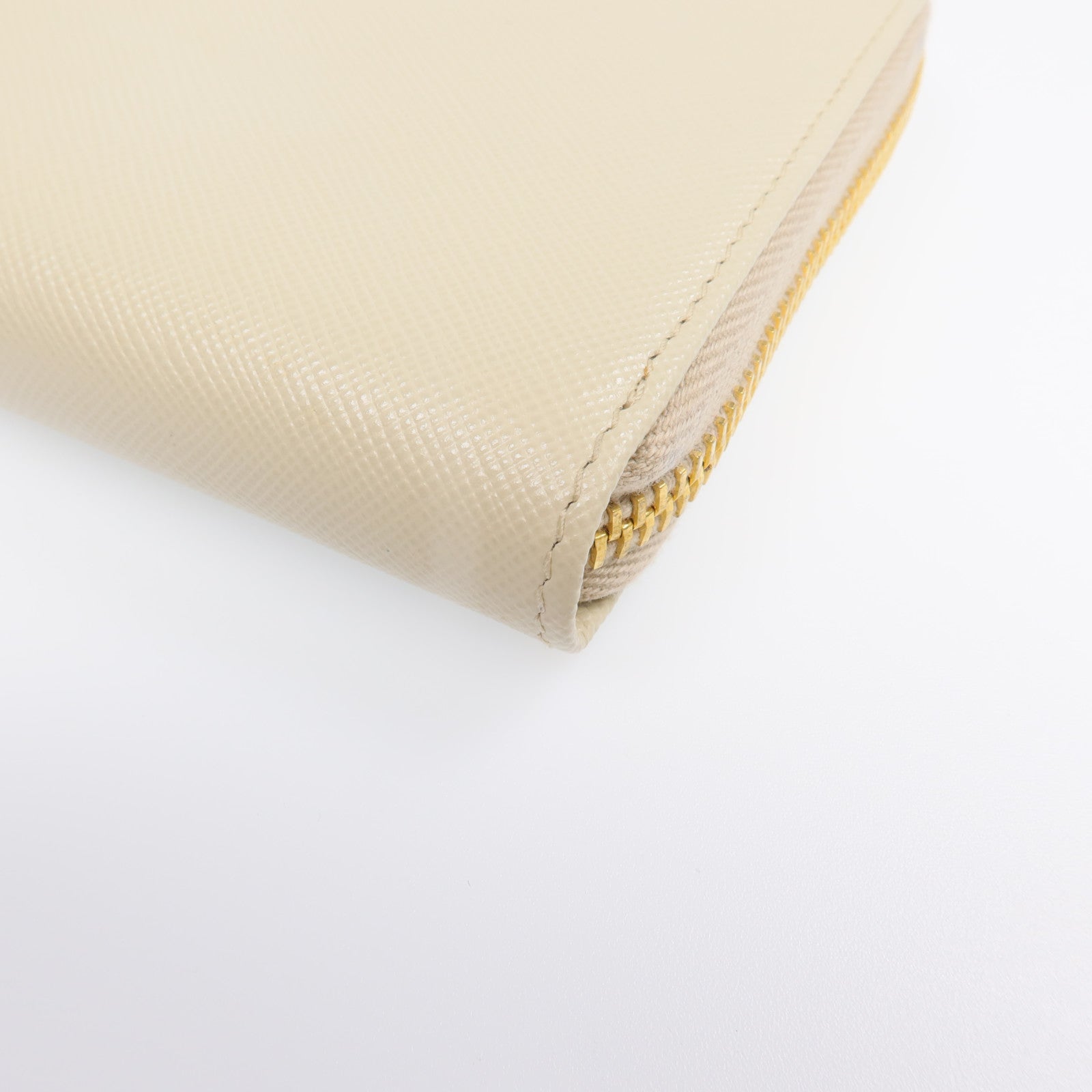 PRADA Saffiano皮革Zipper Long Wallet金扣長錢包