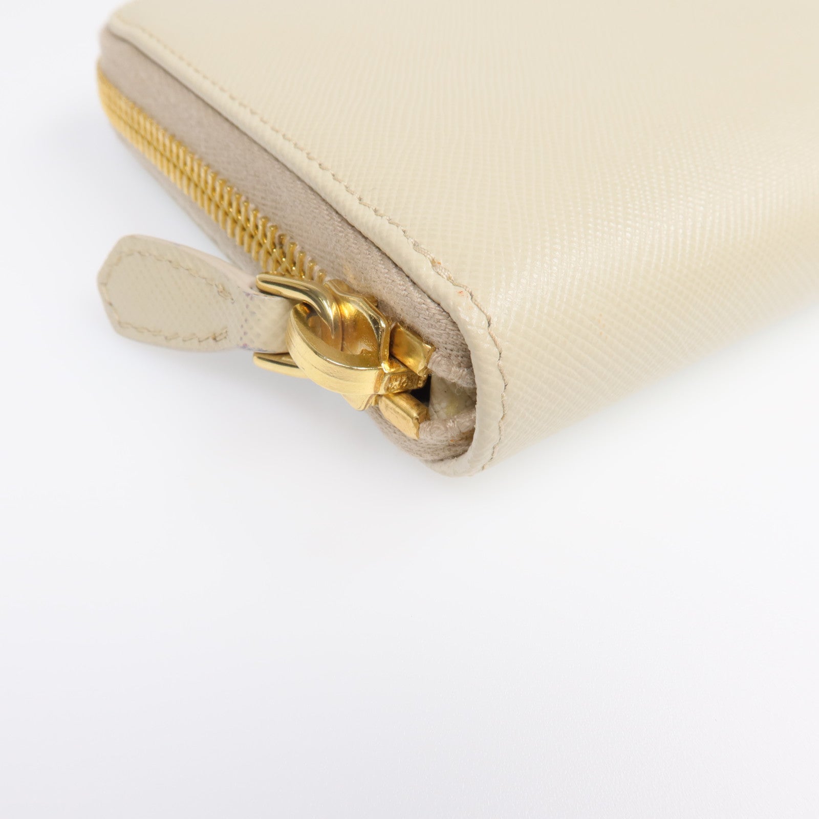 PRADA Saffiano皮革Zipper Long Wallet金扣長錢包
