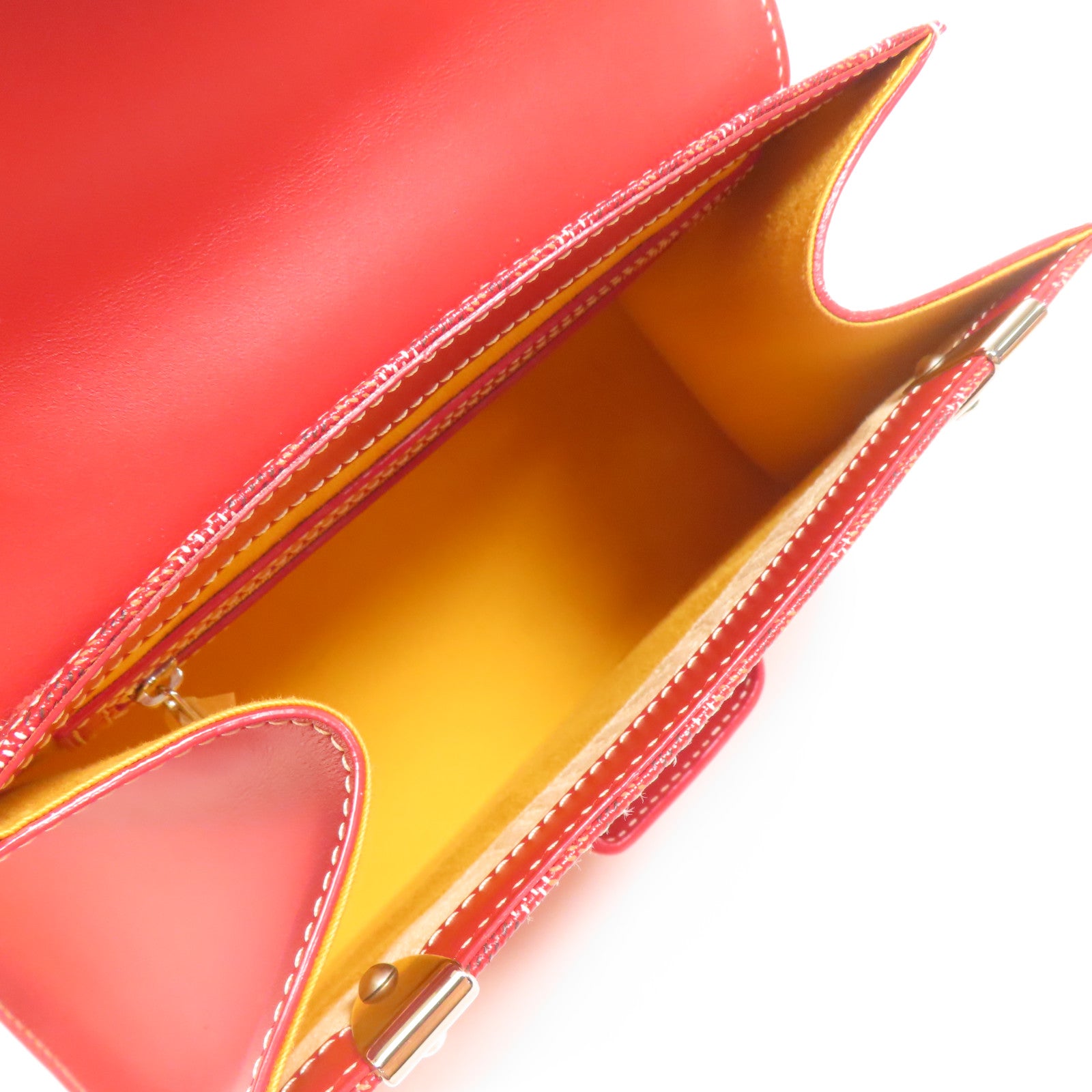 GOYARD 塗層帆布/皮革Saigon PM Handbag銀扣手挽袋