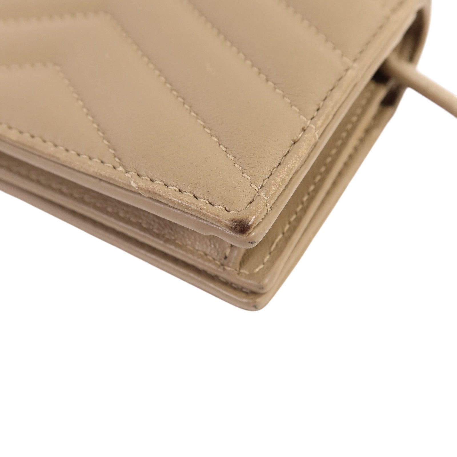 SAINT LAURENT 羊皮皮革Wallet金扣錢包