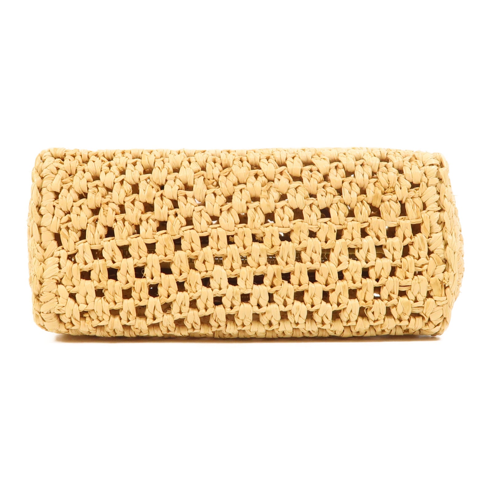 LOUIS VUITTON Raffia Nano Speedy金扣手挽肩背兩用袋