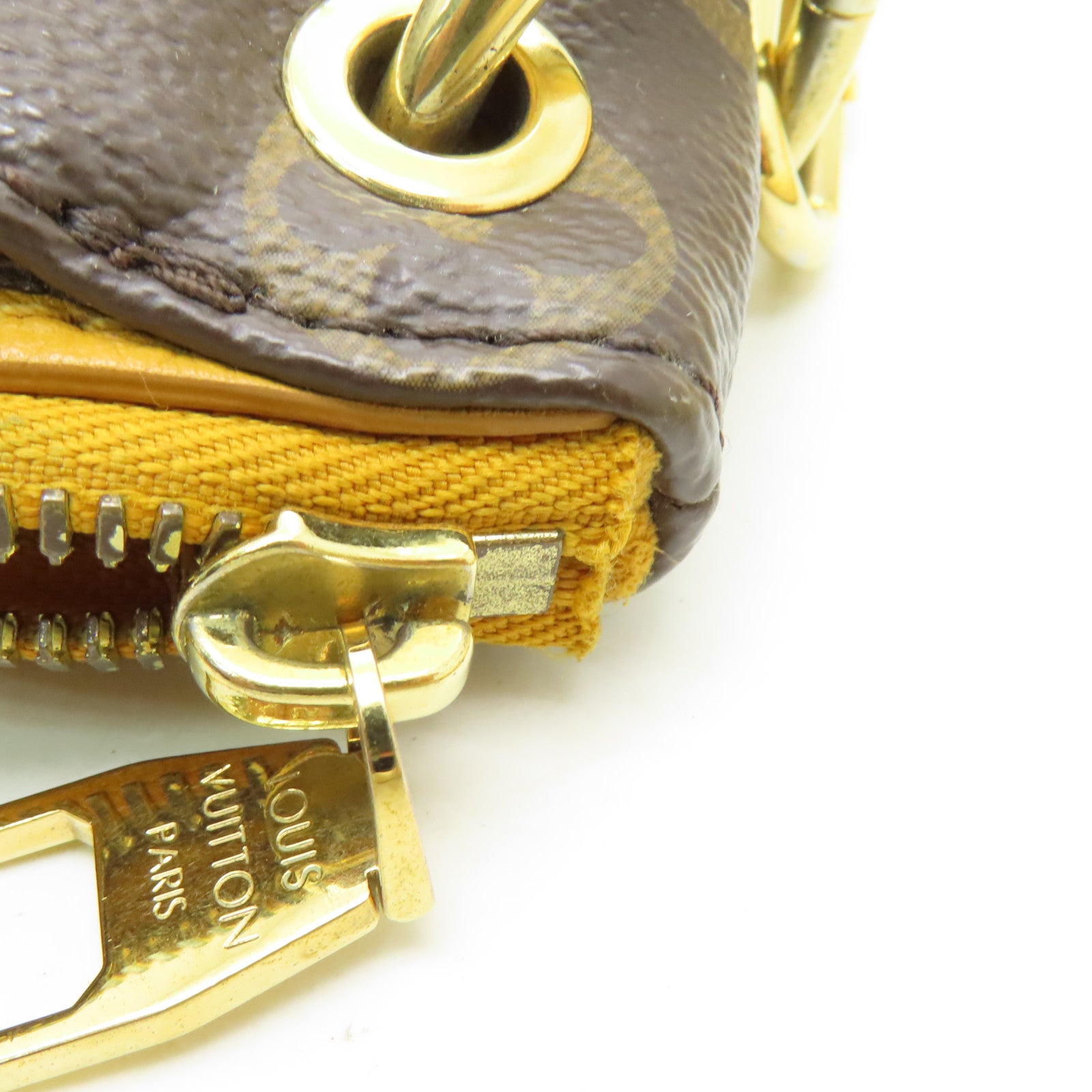 LOUIS VUITTON **【清倉大減價】Monogram皮革Pallas金扣肩背袋黃色/啡色