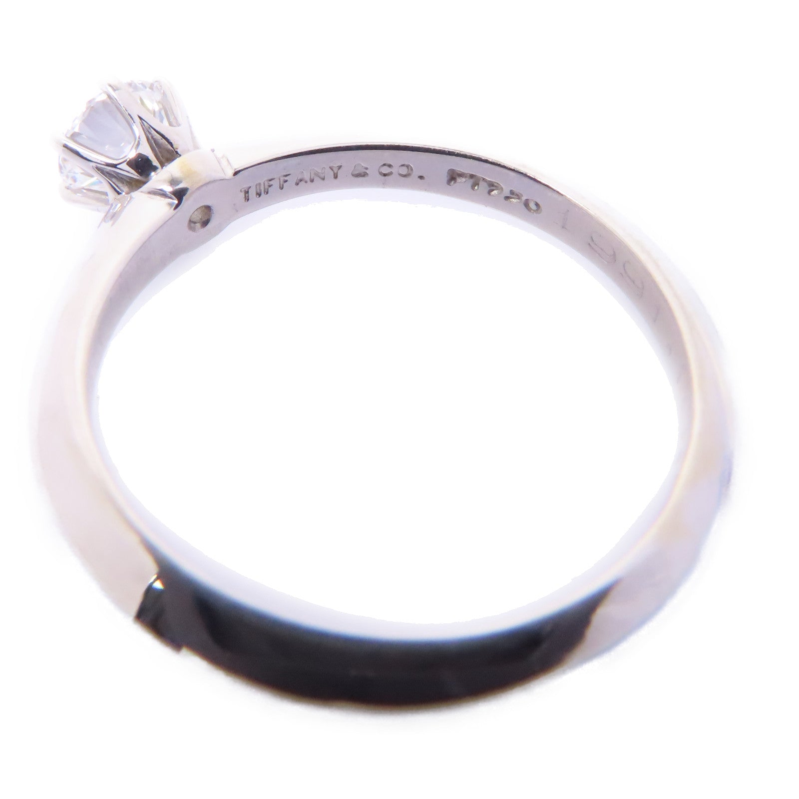TIFFANY＆CO PT950鉑金Diamond Ring 0.33ct鑽石戒指US#5.25