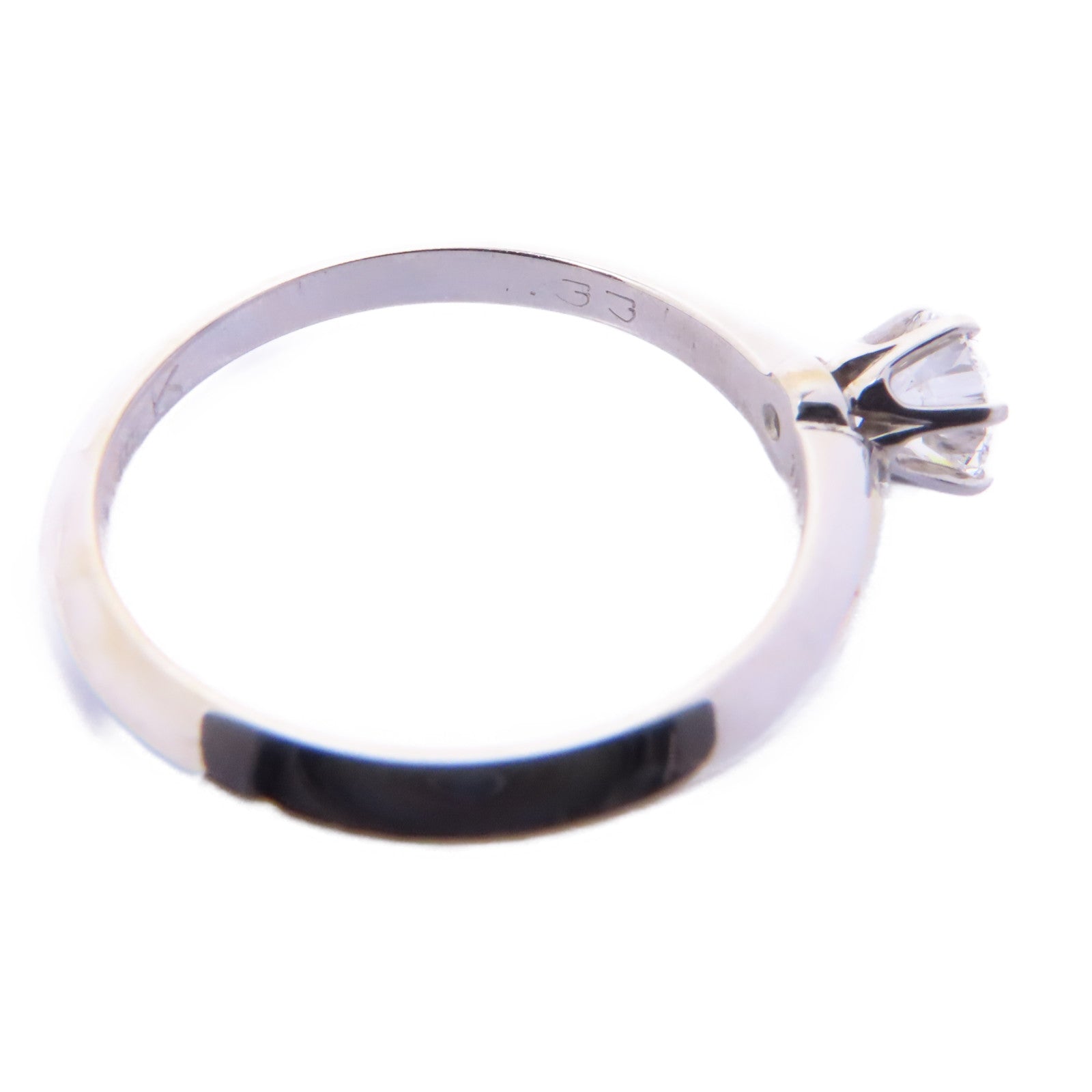 TIFFANY＆CO PT950鉑金Diamond Ring 0.33ct鑽石戒指US#5.25