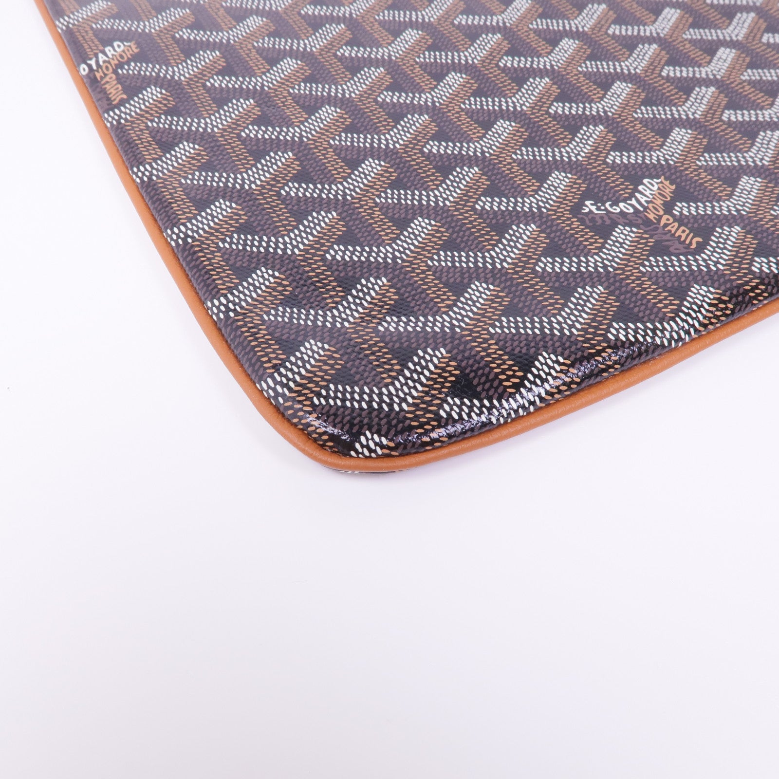GOYARD 塗層帆布Clutch銀扣手拿包